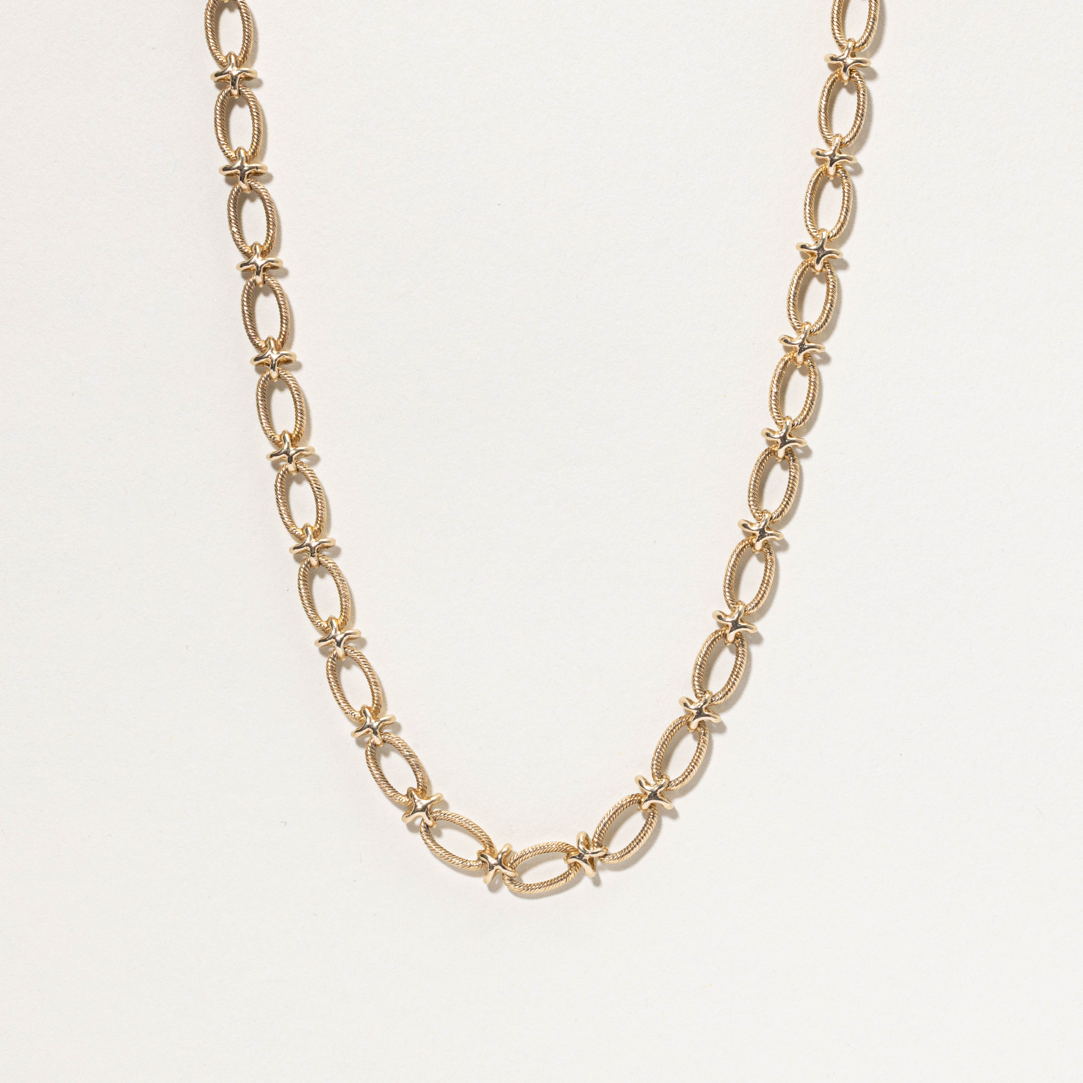 1975 London 9k Geometric Chain Necklace | 6.50mm | 25"