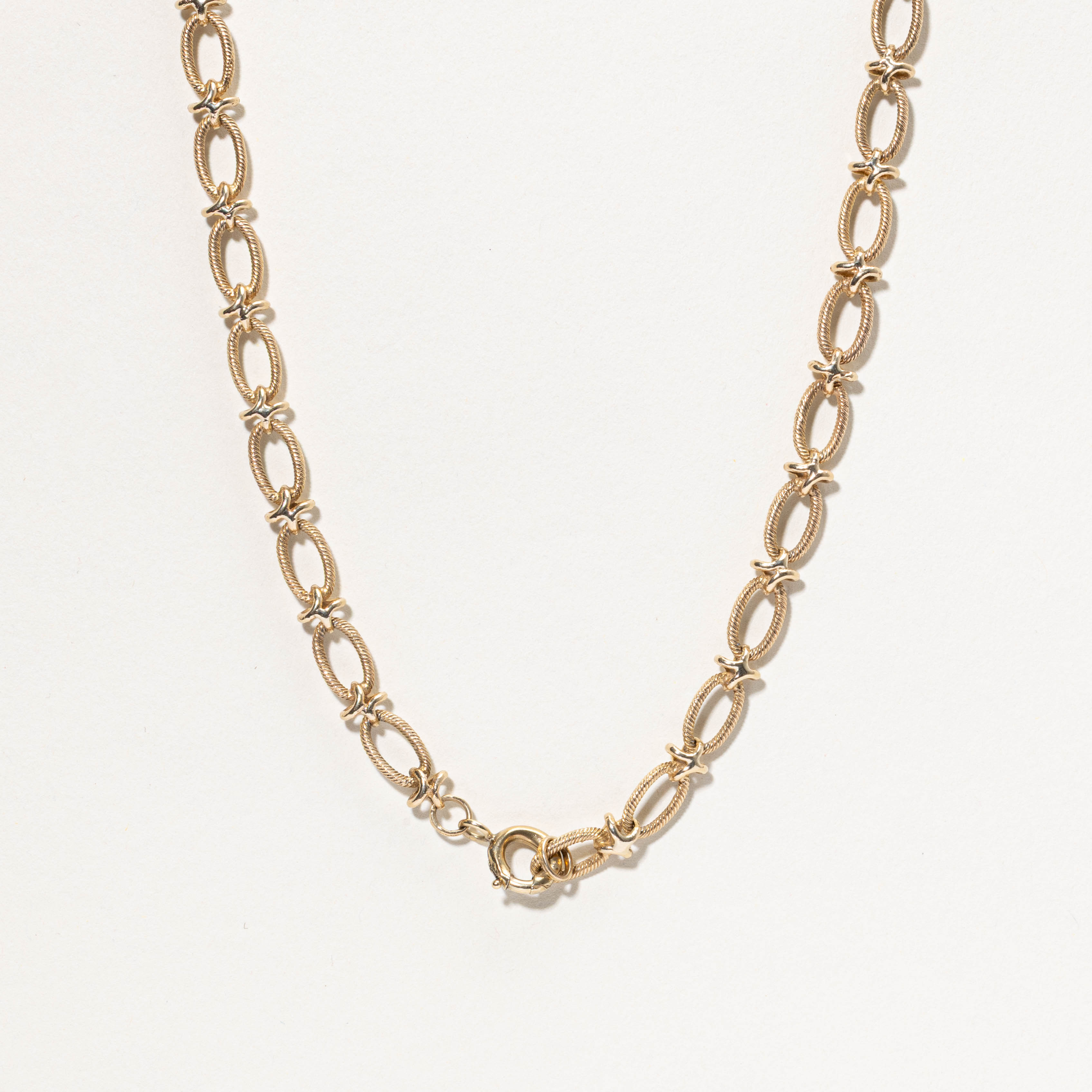 1975 London 9k Geometric Chain Necklace | 6.50mm | 25"