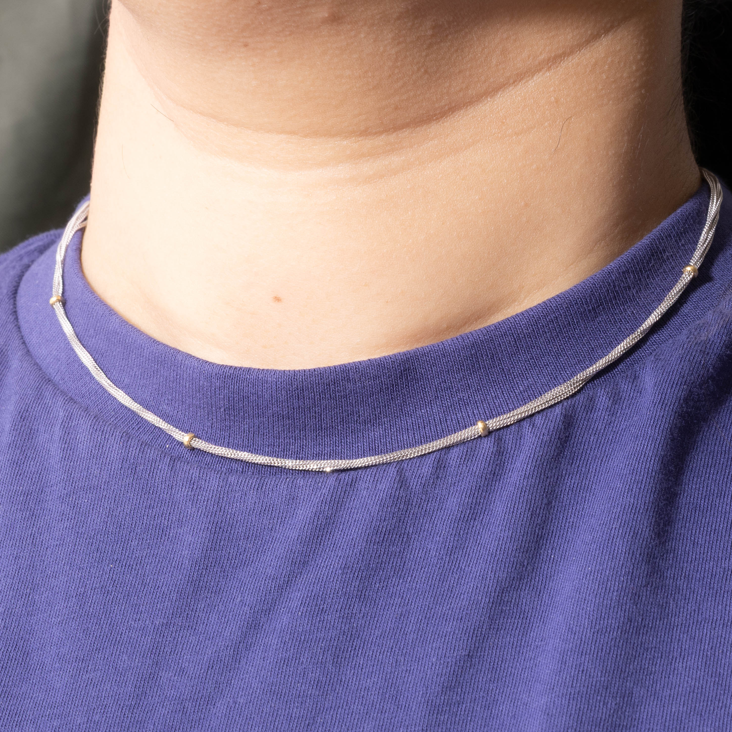14k Double Satellite Chain Necklace | 3.25mm | 16"