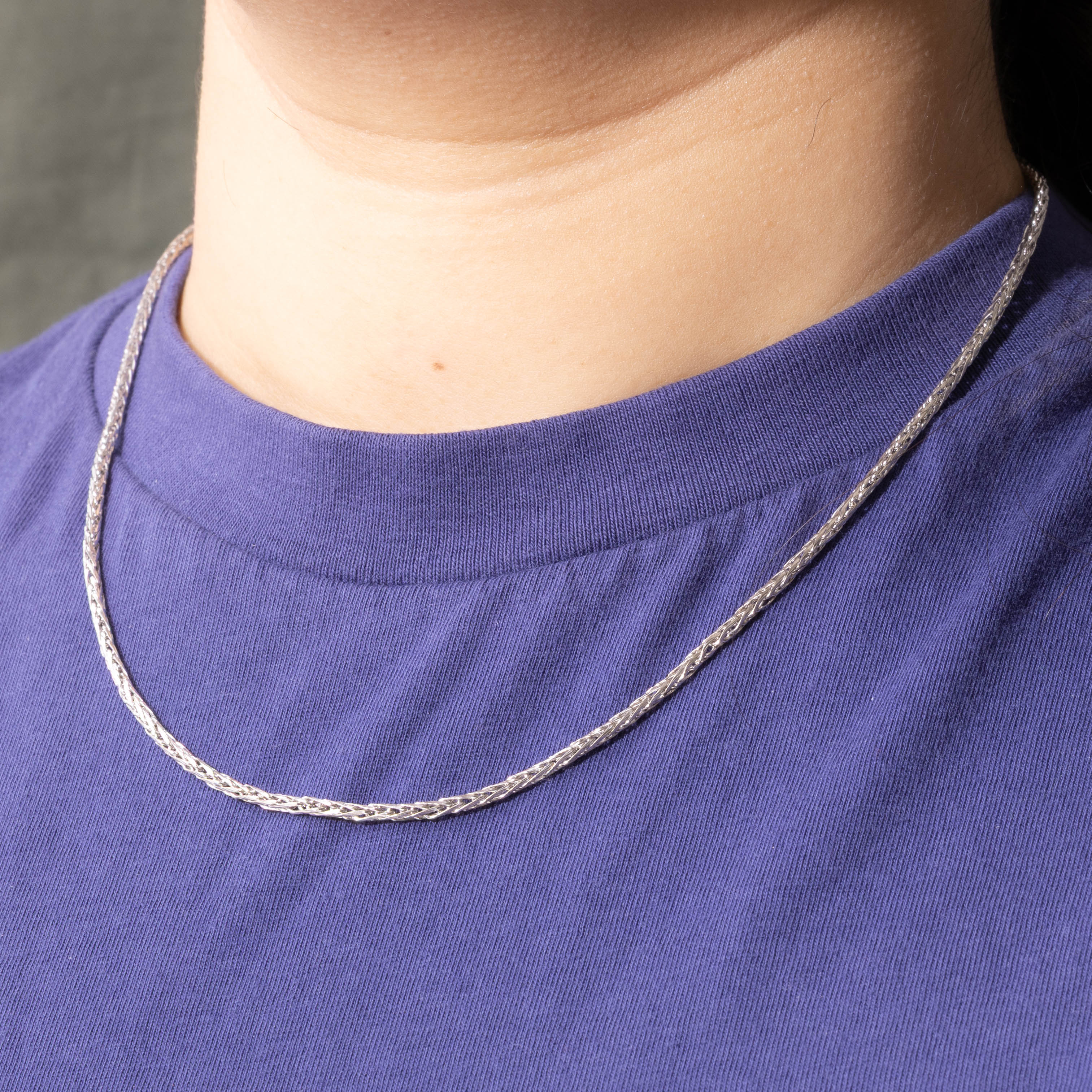 14k White Gold Franco Chain | 2.20mm | 18"