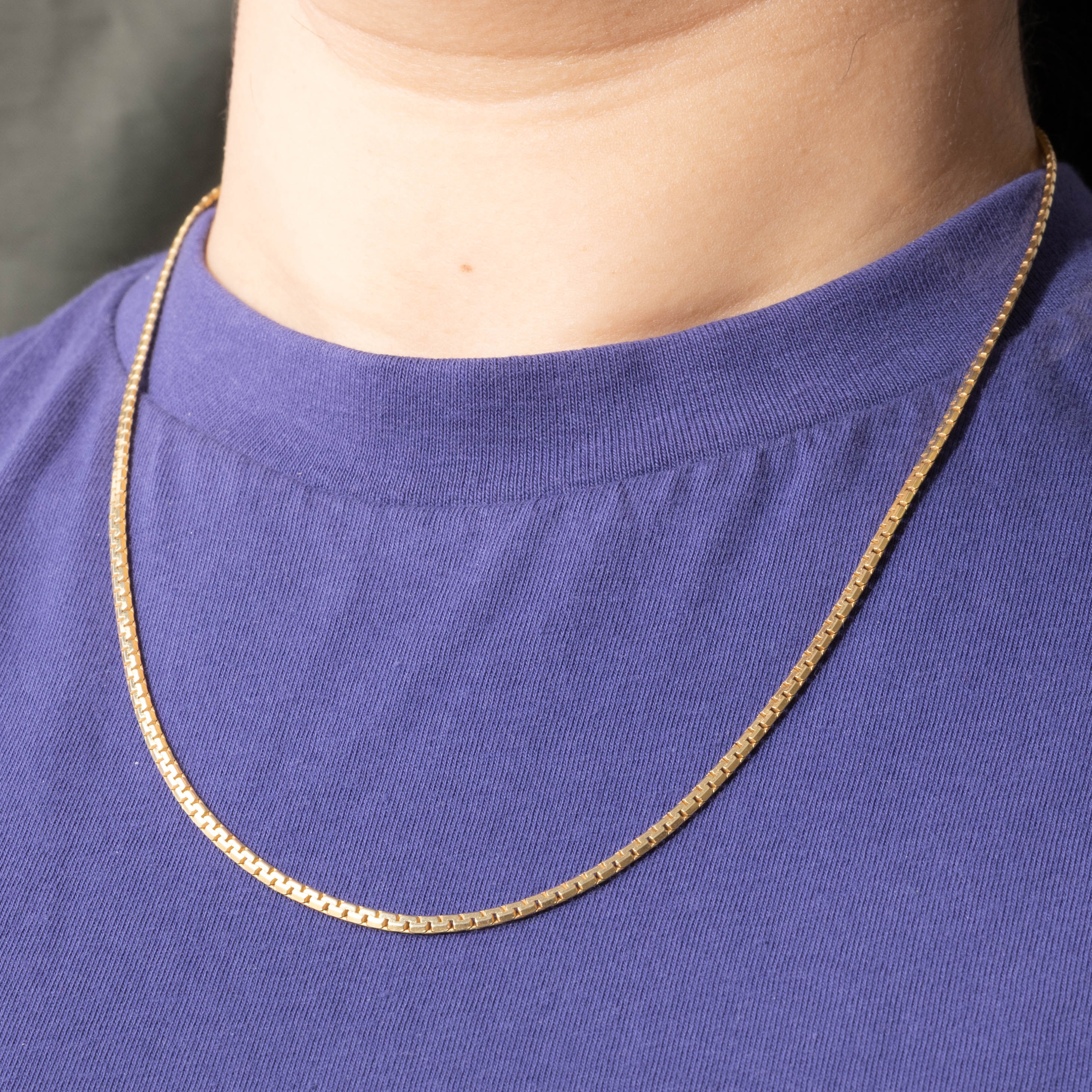 ‘Unoaerre’ Italian 14k Box Chain | 2.5mm | 20"