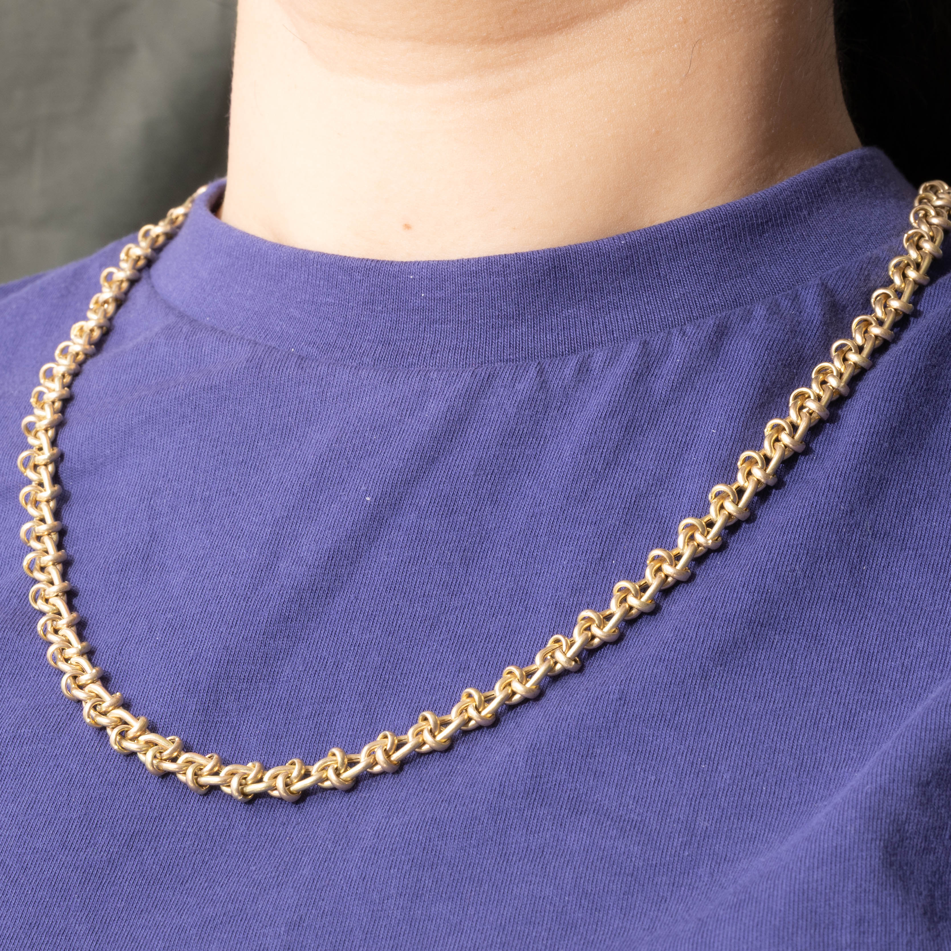 ‘Birks’ Italian 14k Knot Link Chain | 7.50mm | 24"
