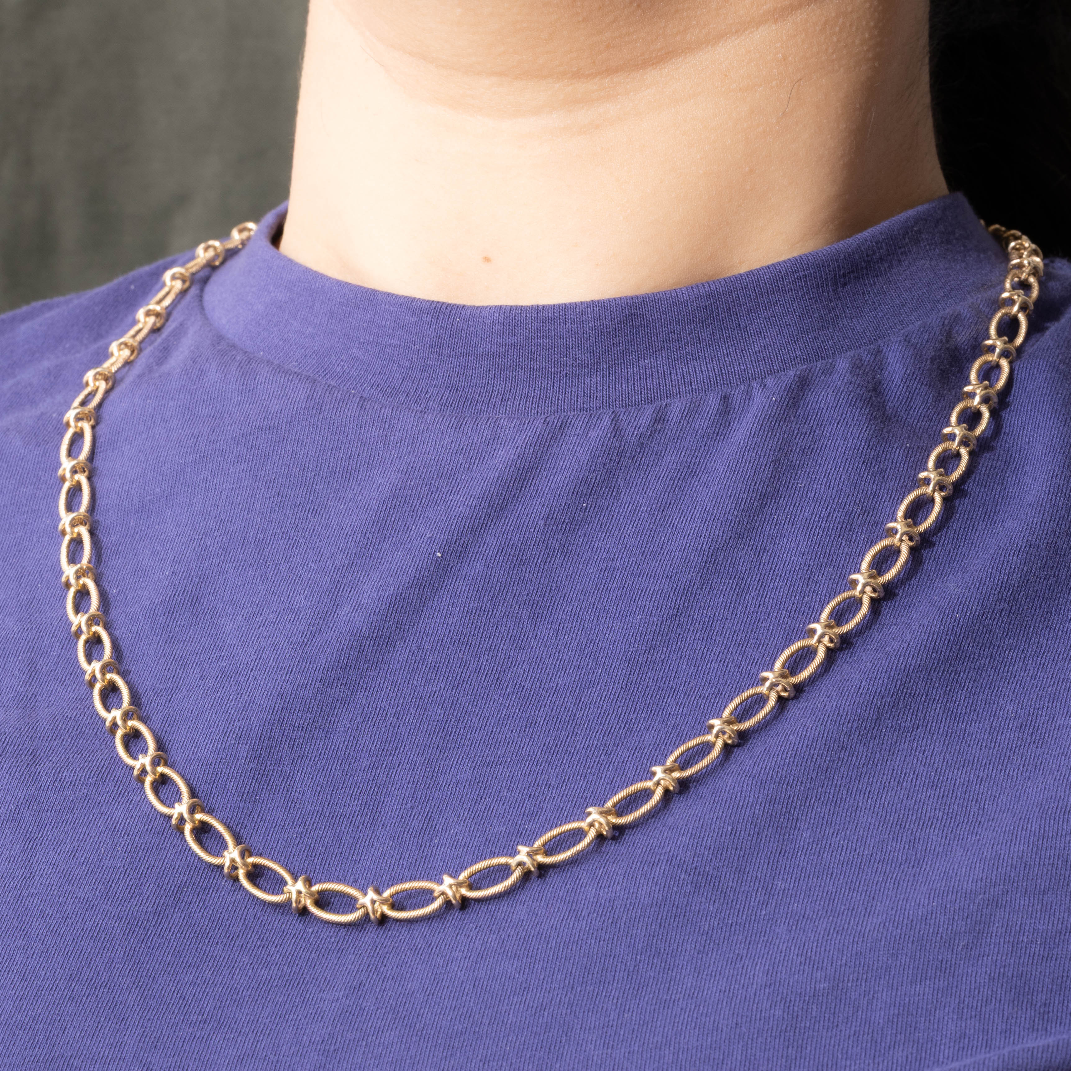 1975 London 9k Geometric Chain Necklace | 6.50mm | 25"
