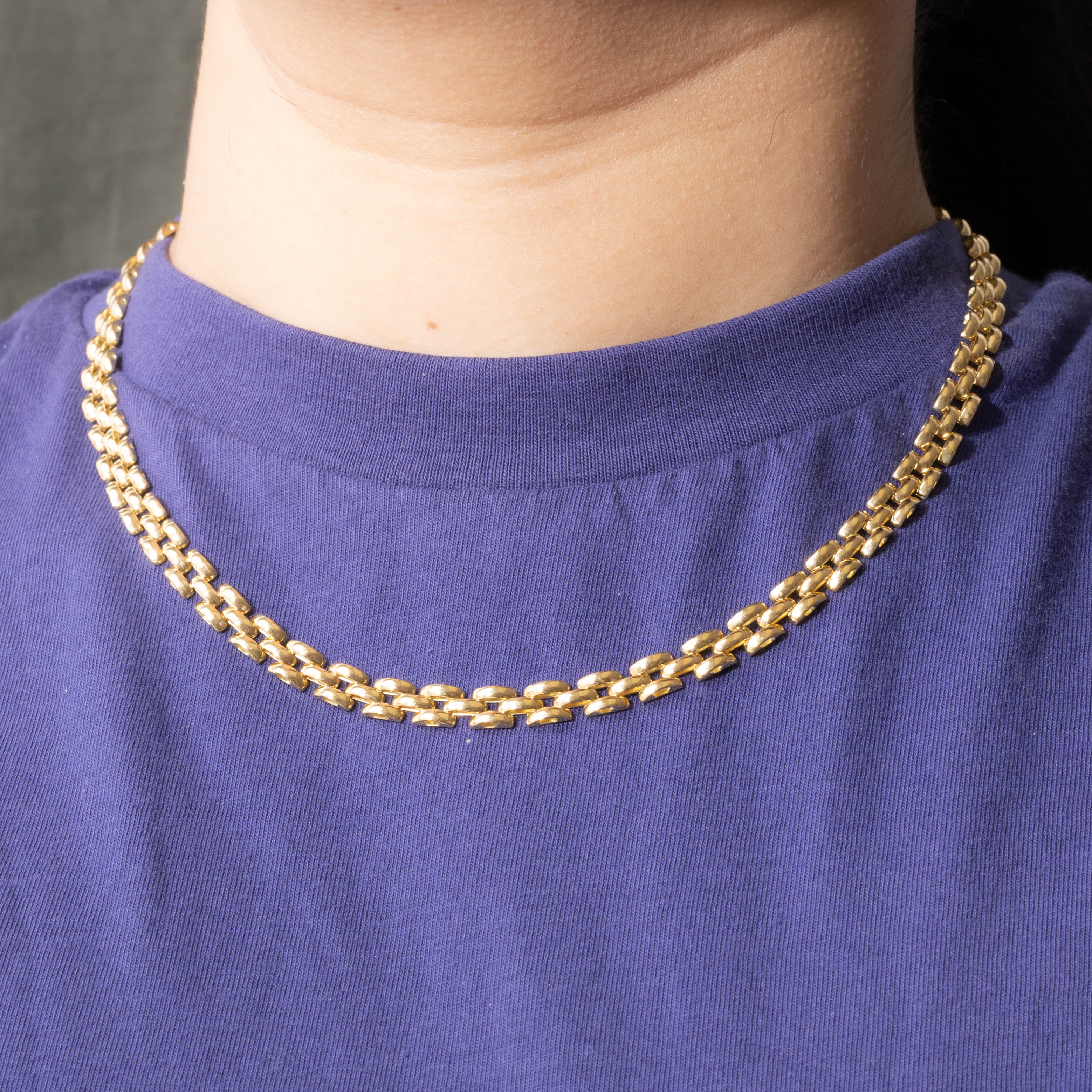 Italian 18k Panther Link Chain | 6.25mm | 17.5"