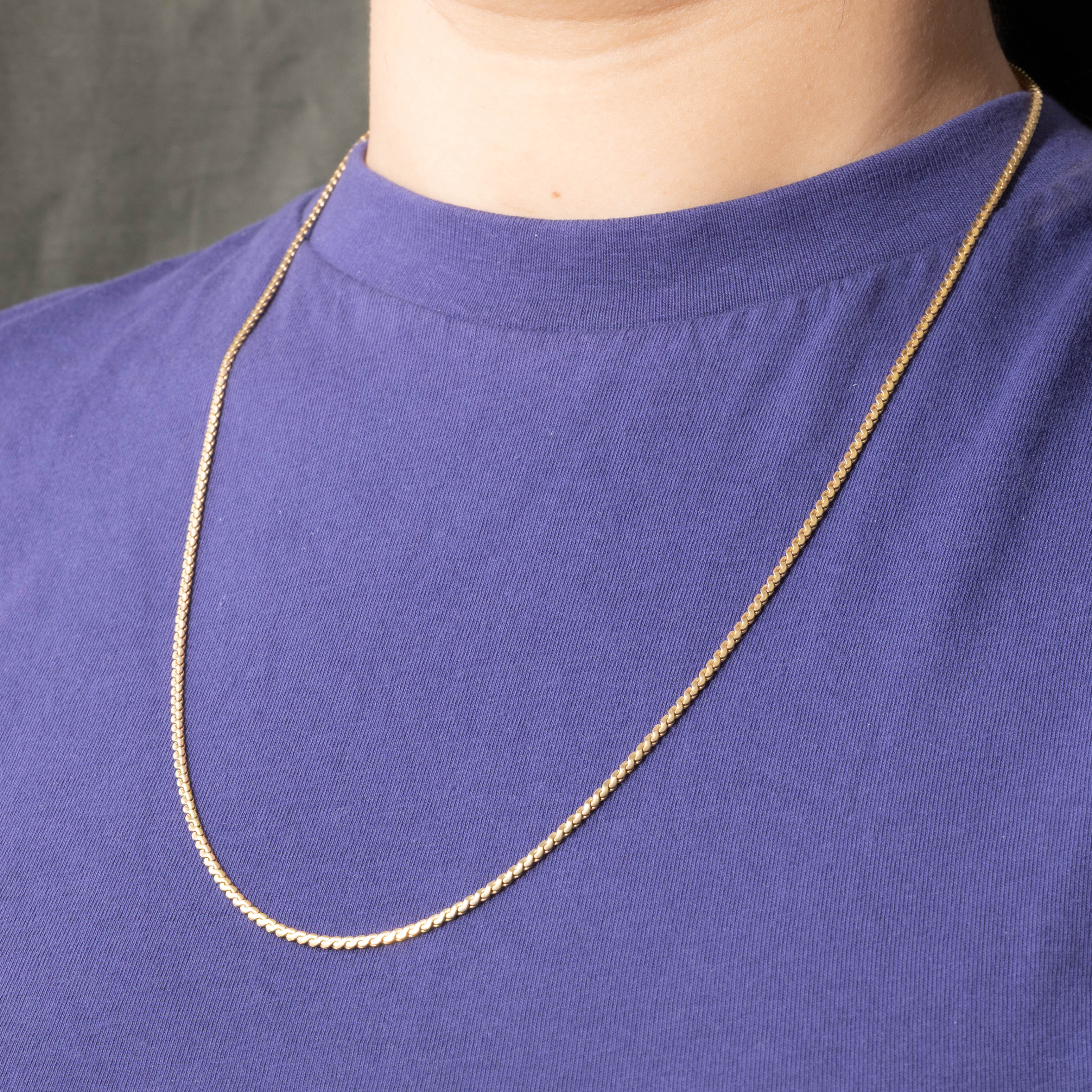 ‘Unoaerre’ Italian 18k S Link Chain | 2.10mm | 24"