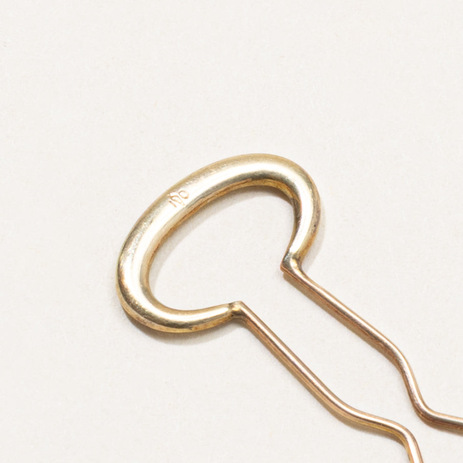 14k Yellow Gold Hair Barrette