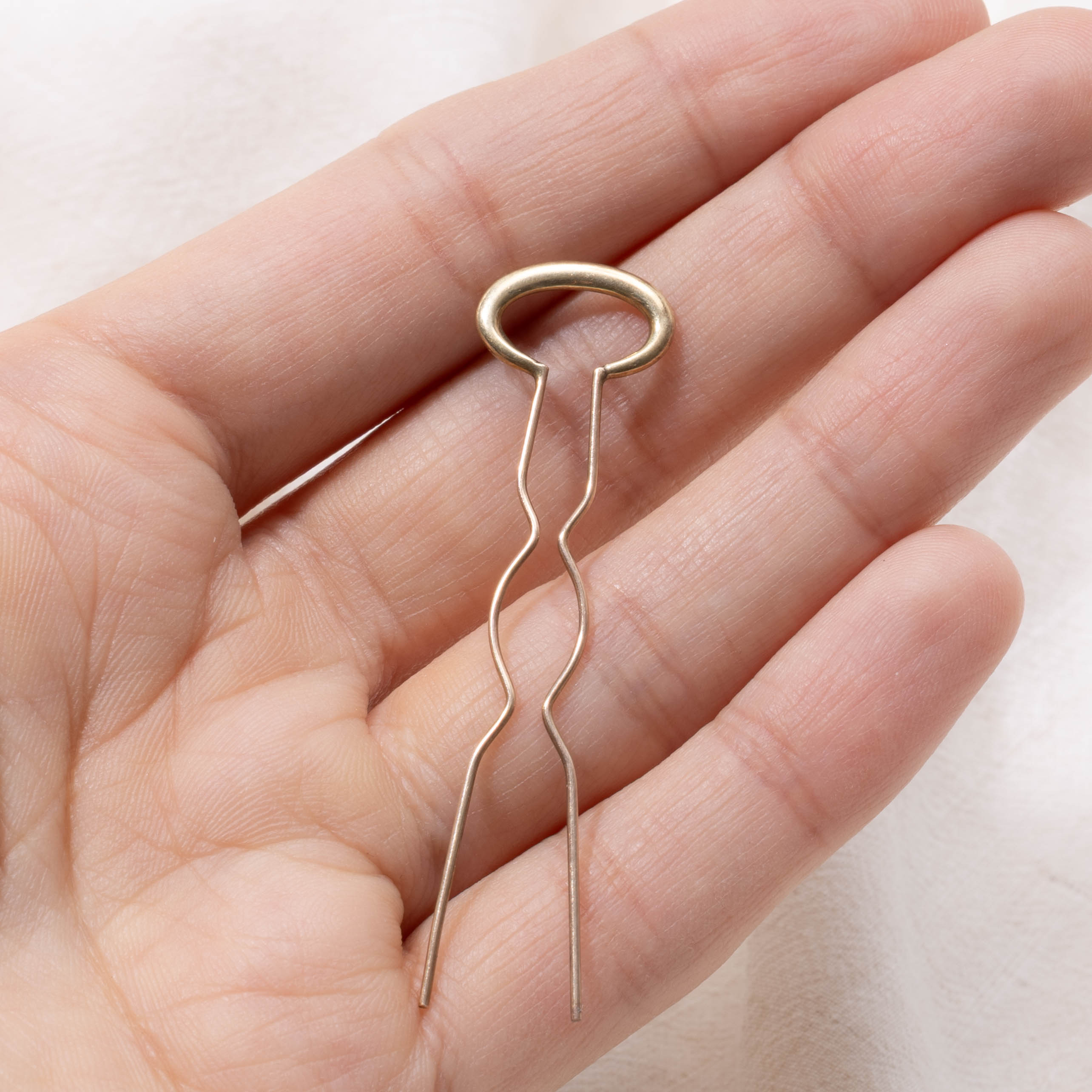 14k Yellow Gold Hair Barrette