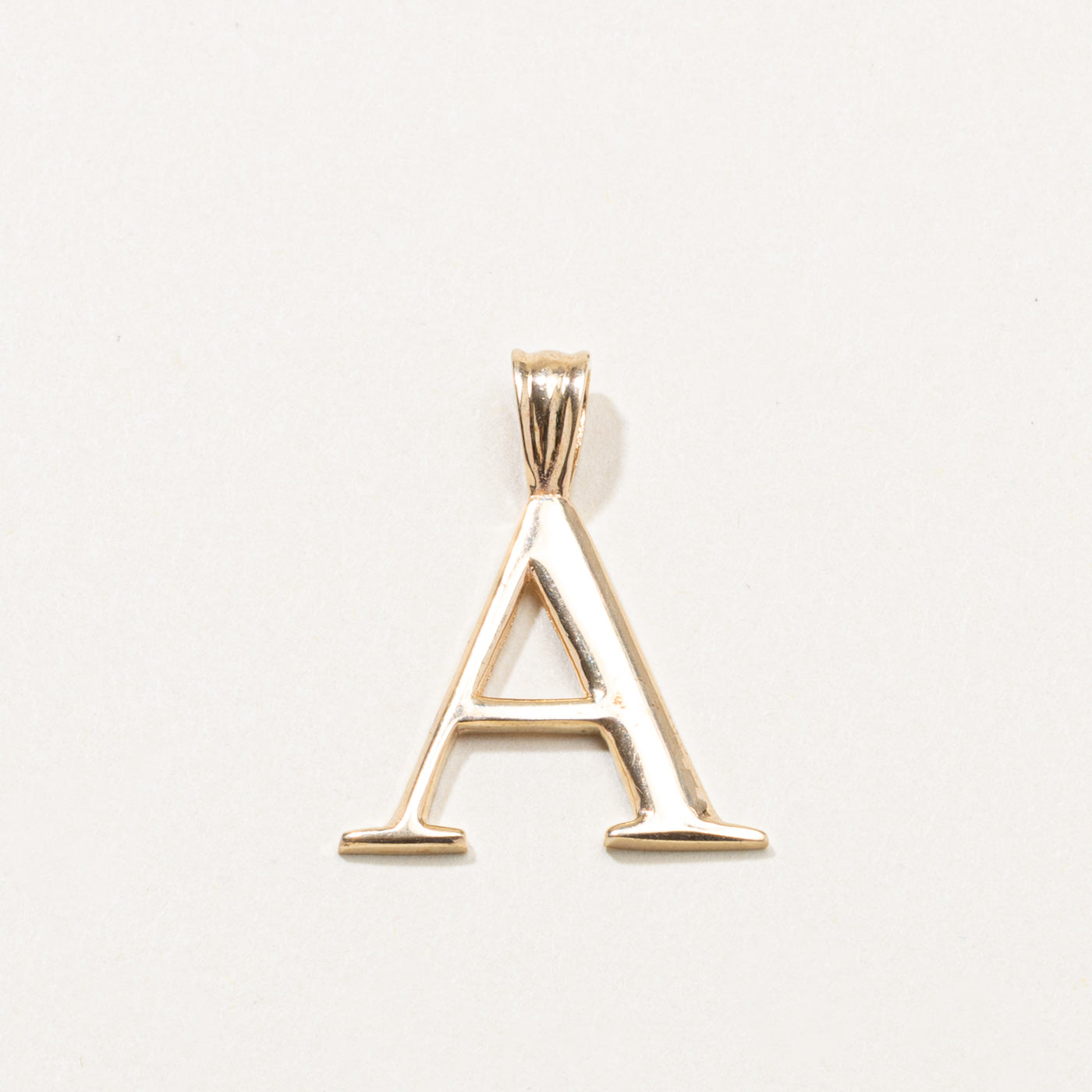 10k Letter A Pendant