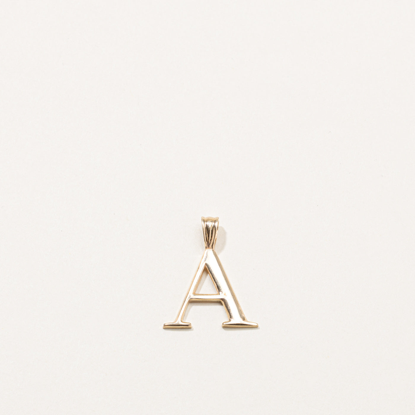10k Letter A Pendant
