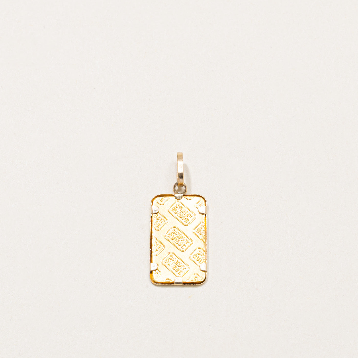 24k Credit Suisse Gold Bar Charm
