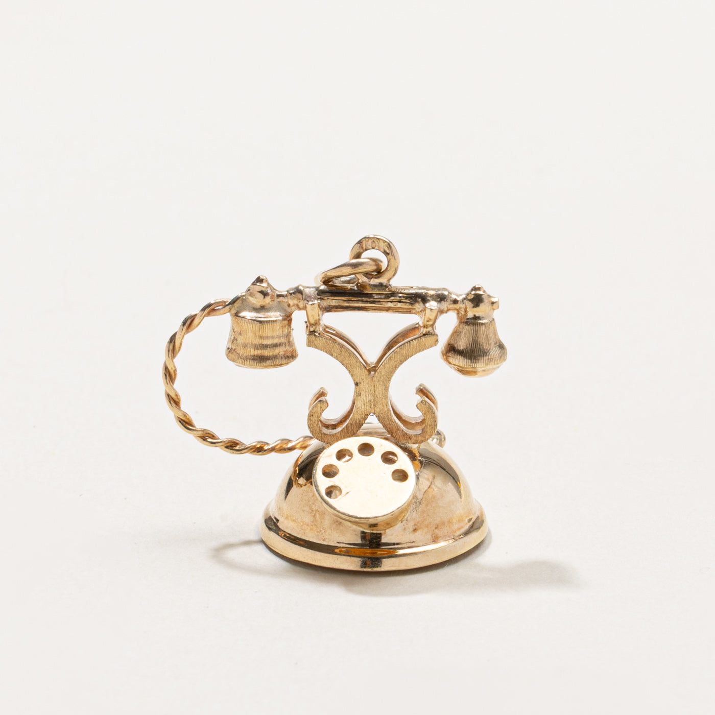 10k Vintage Rotary Phone Charm