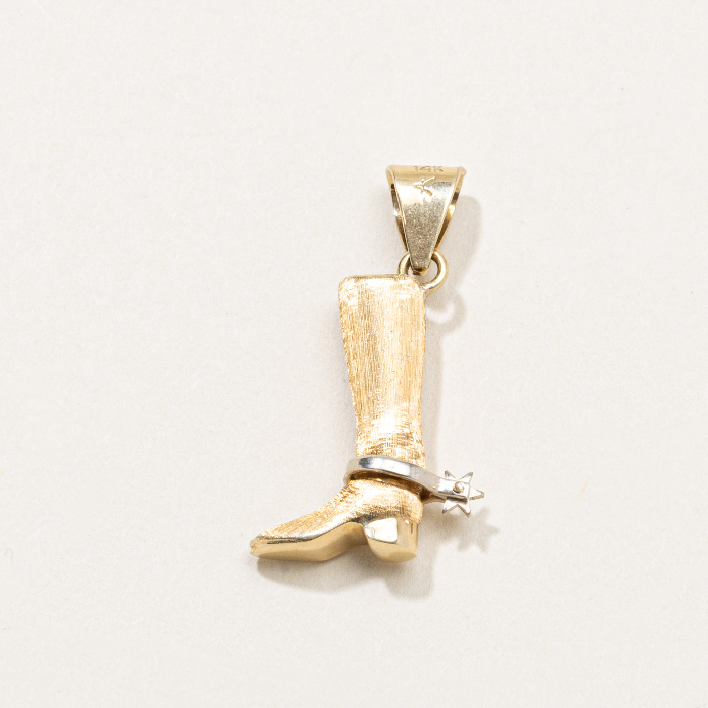 14k Cowboy Boot Pendant