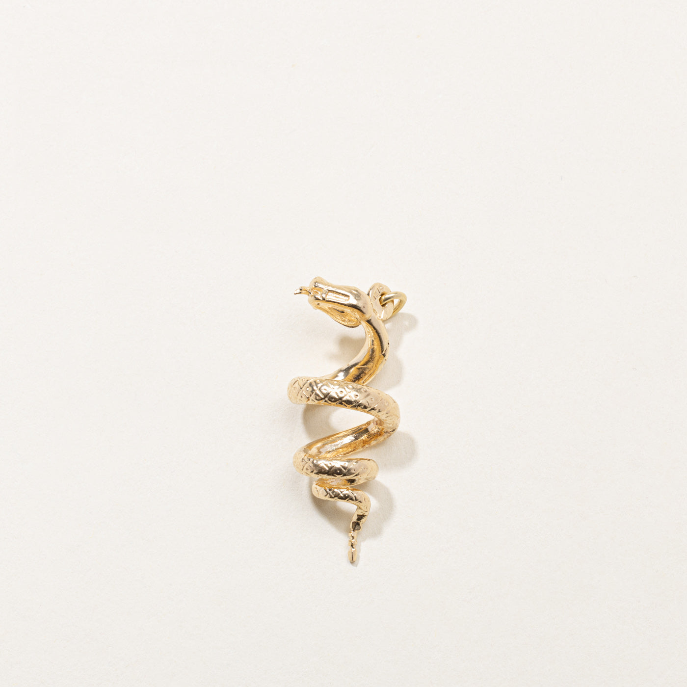 10k Yellow Gold Snake Charm