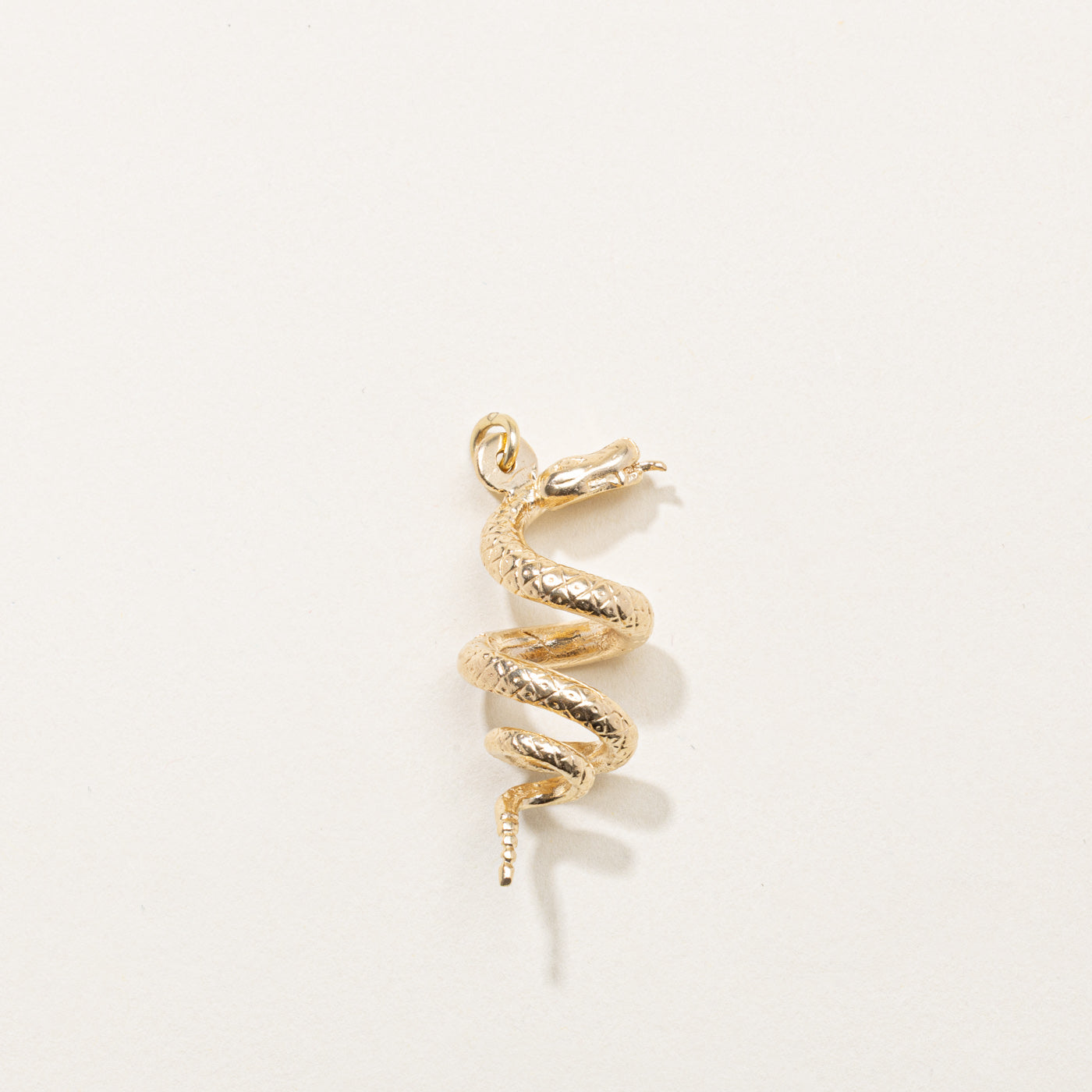 10k Yellow Gold Snake Charm