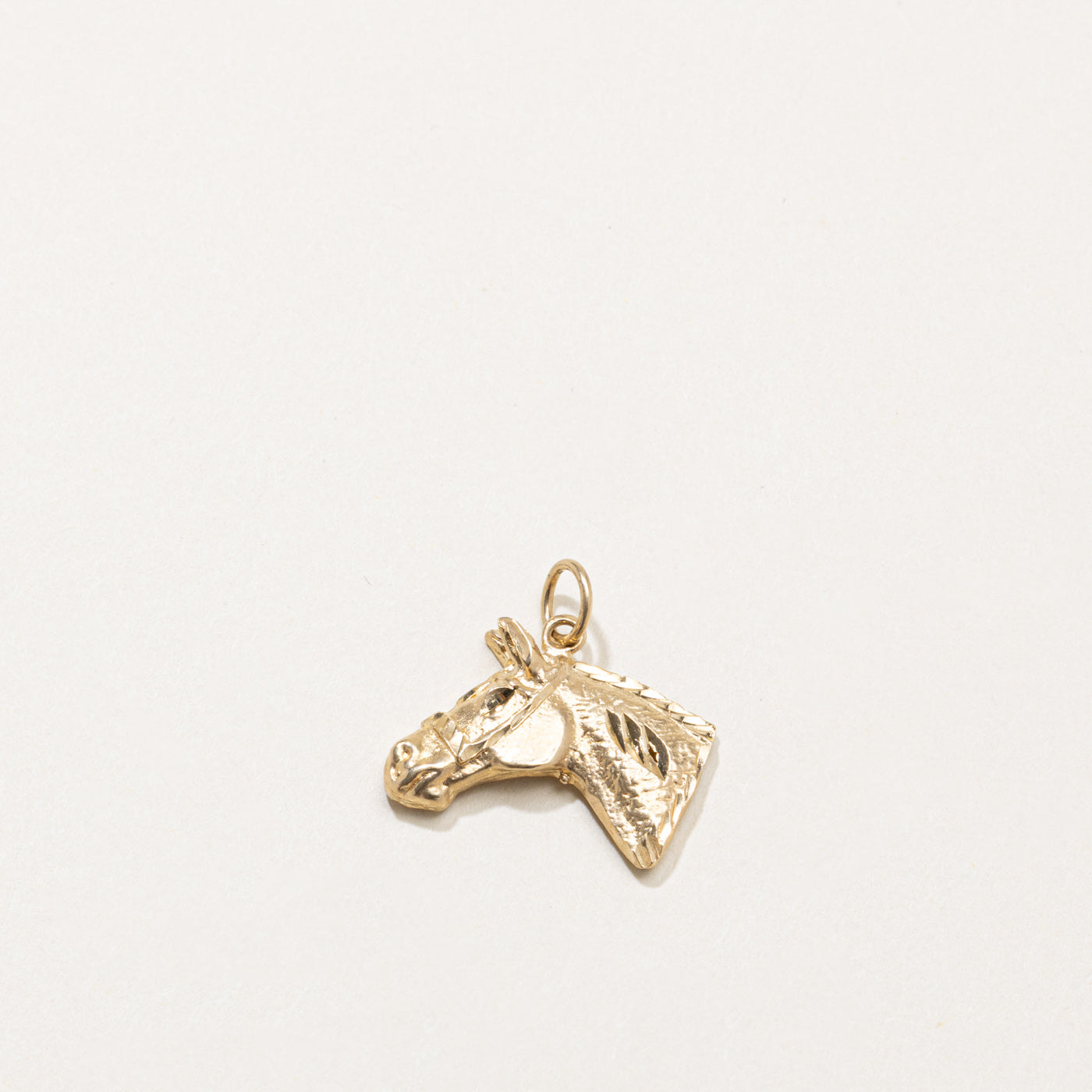 10k Horse Head Charm