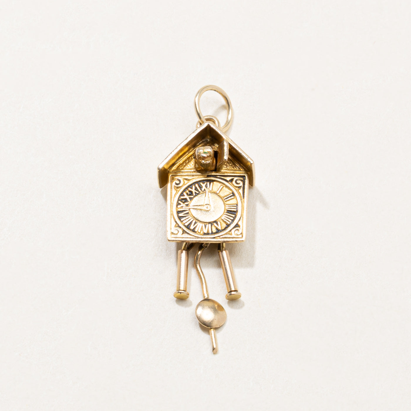 10k Yellow Gold Cuckoo Clock Charm