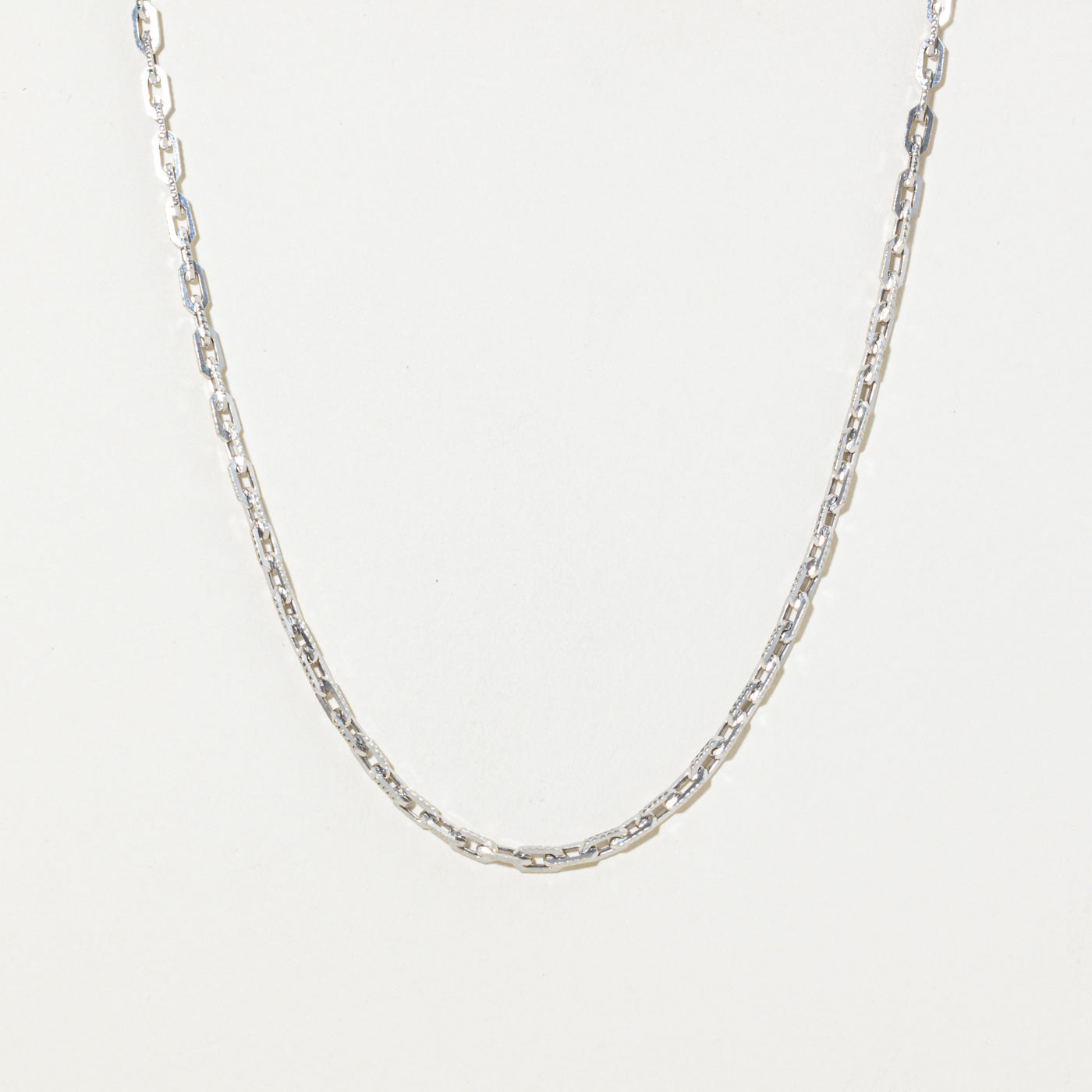 Vintage Italian 9k Paperclip Chain | 3.6mm | 20.5"