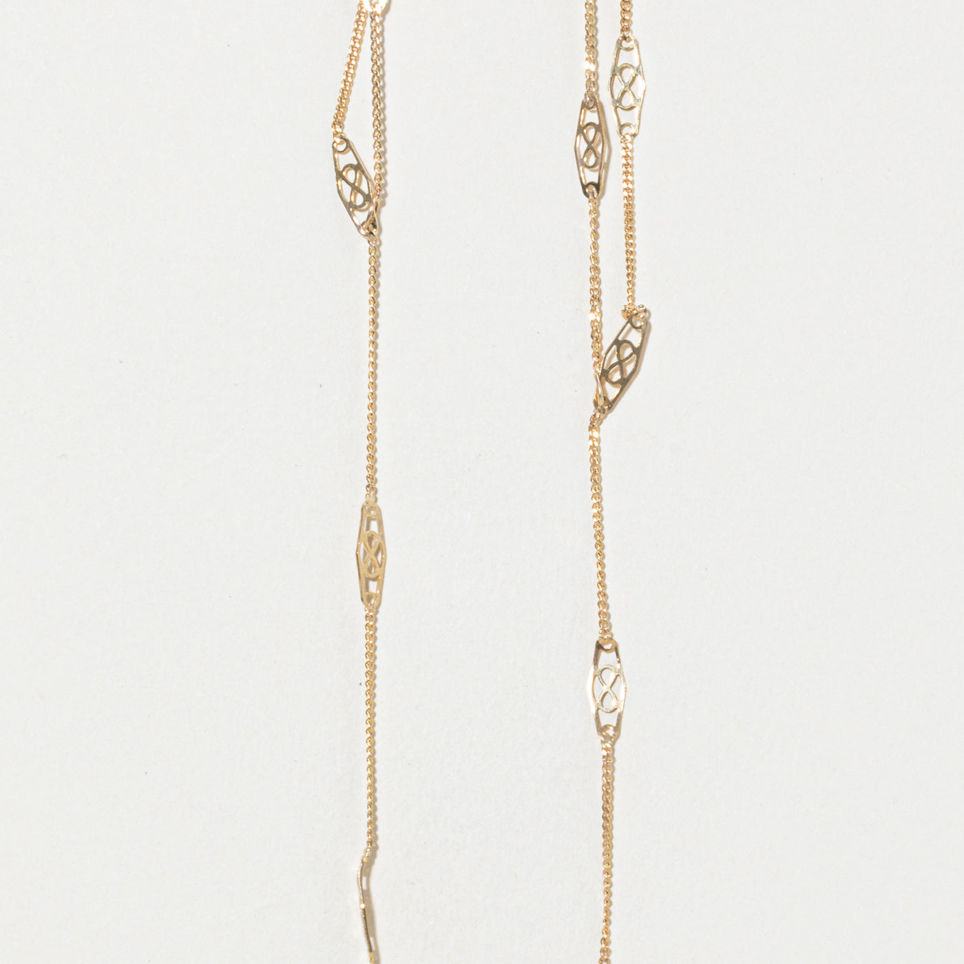 10k Filigree Layered Chain Necklace | 4.75mm | 30"