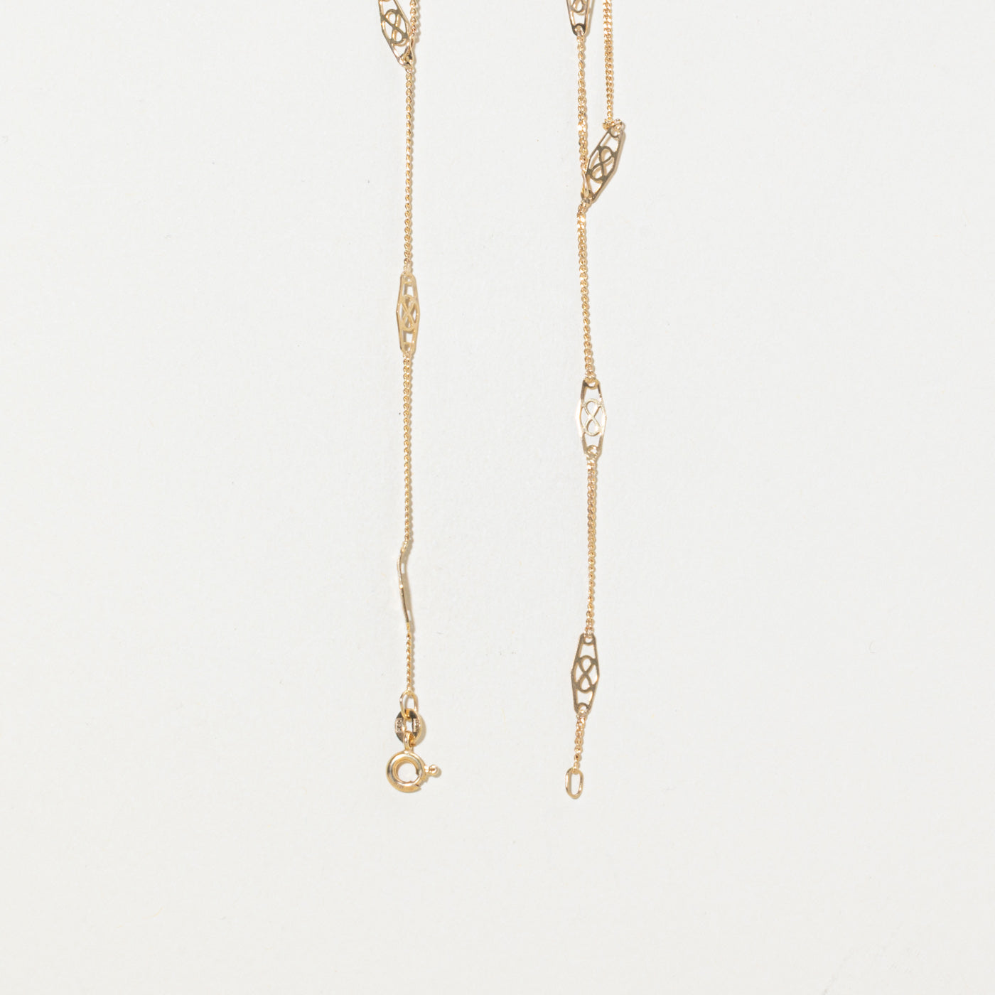 10k Filigree Layered Chain Necklace | 4.75mm | 30"