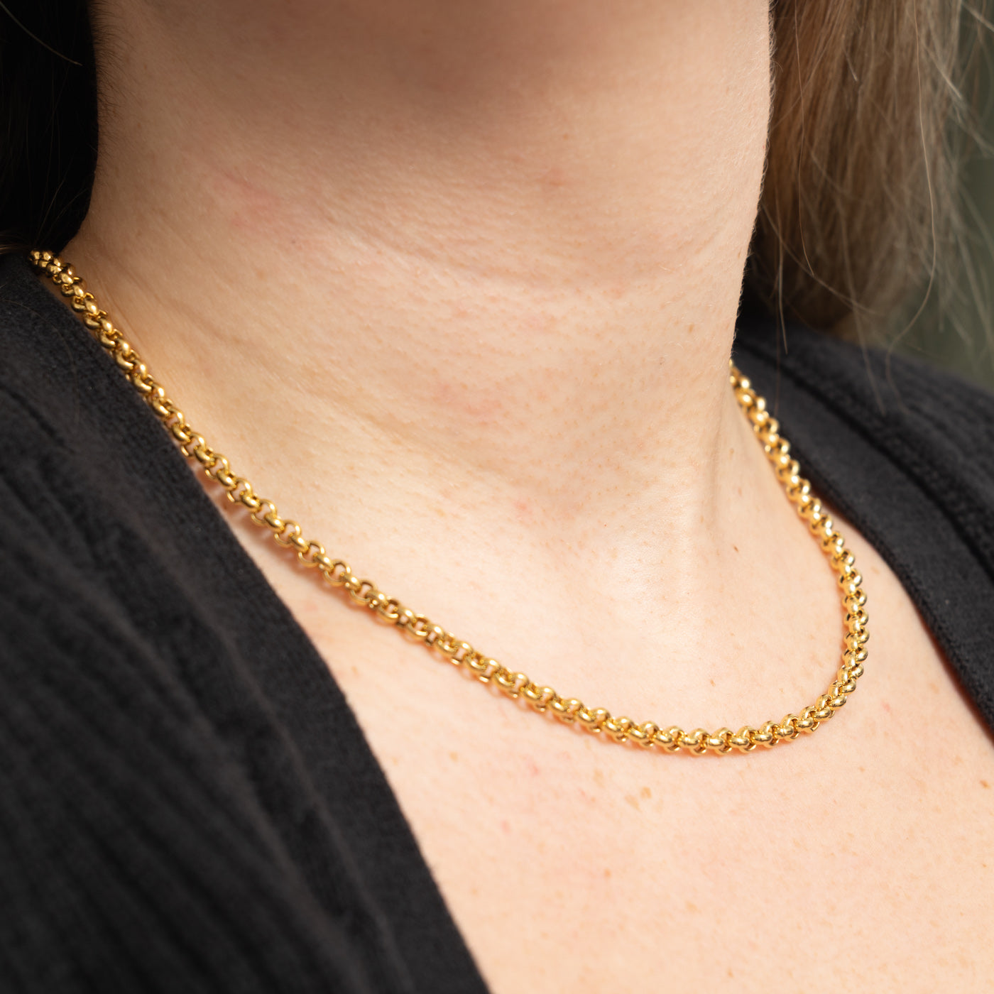 ‘Birks’ 14k Rolo Link Chain | 4.2mm | 16.5"