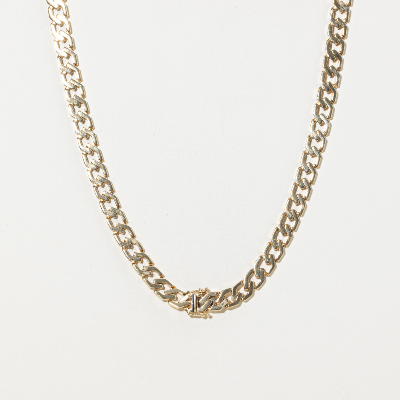 14k Modified Curb Link Chain| 7.4mm | 18"