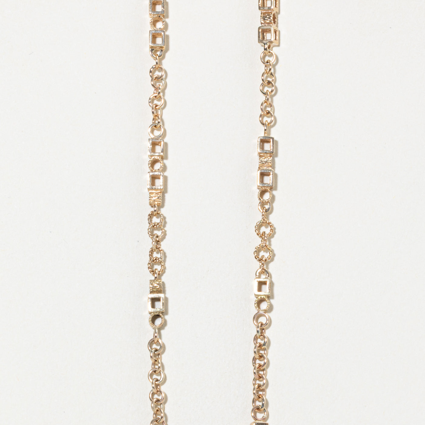 14k Geometric Fancy Chain Necklace | 3.8mm | 18"