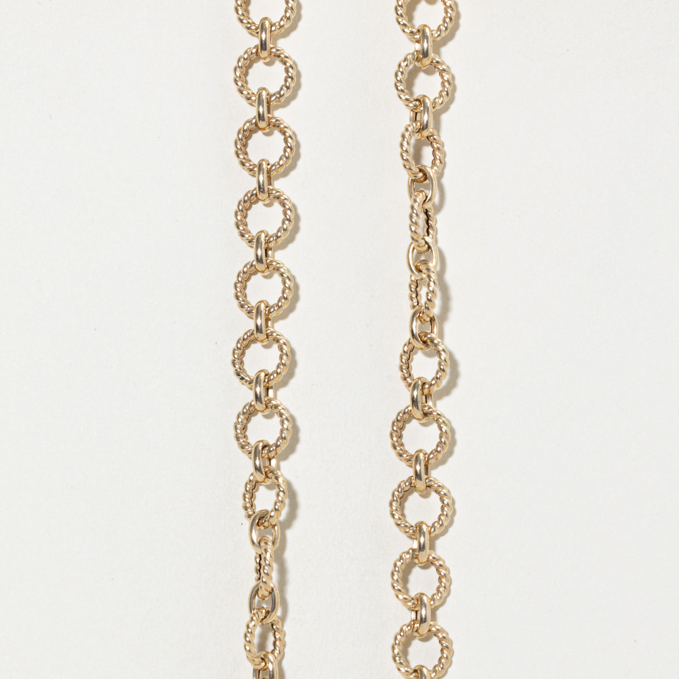 14k Chain Bib Necklace | 17.5"