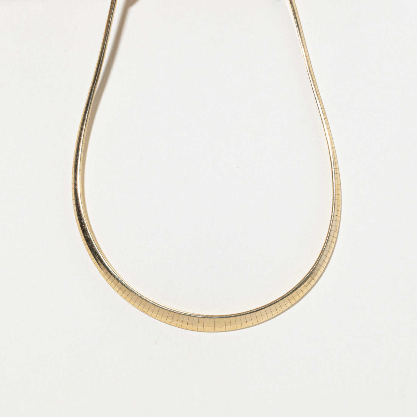 14k Omega Chain Necklace | 7mm | 15"