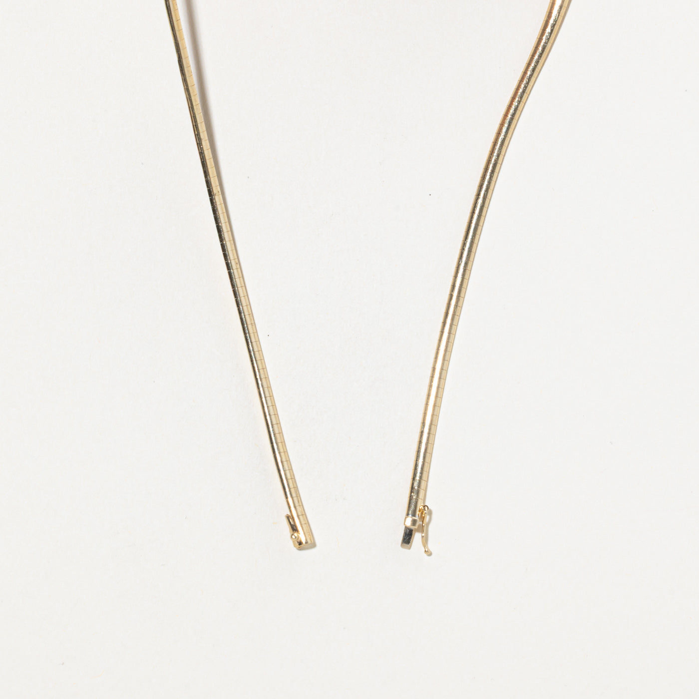 14k Omega Chain Necklace | 7mm | 15"