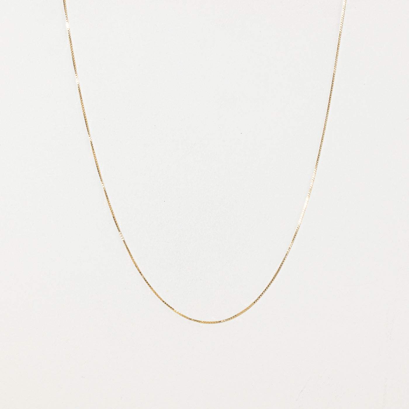 14k Yellow Gold Box Chain | 0.75mm | 30"