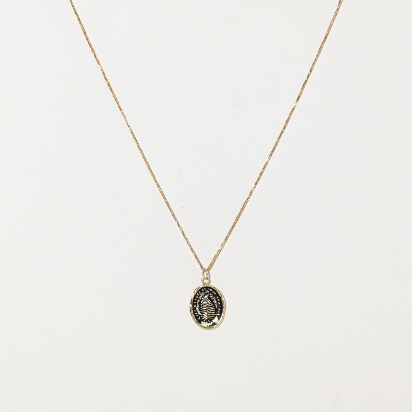‘Pyrrha’ 14k Let Nature Be Your Teacher Pendant Necklace | 20"