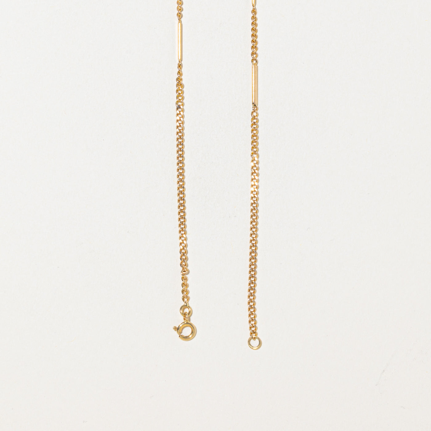 18k Bar Link Chain | 1.5mm | 17.5"