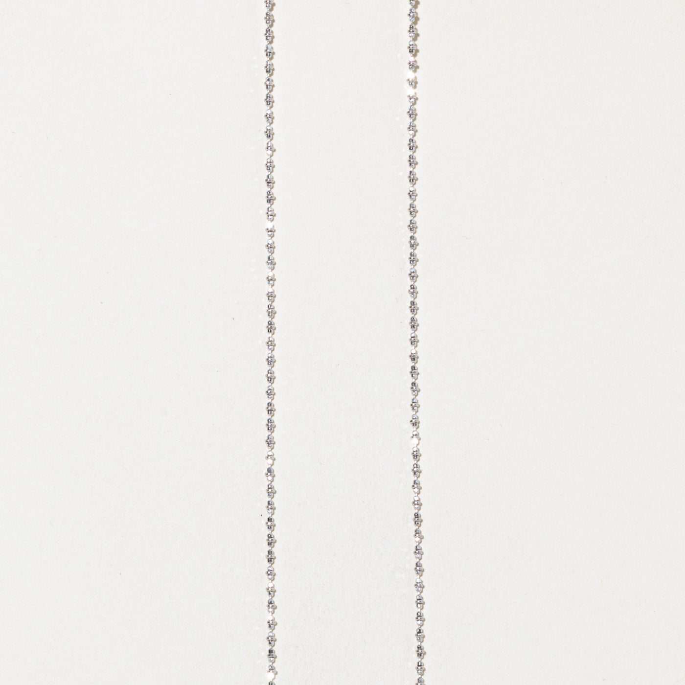 18k White Gold Bead Chain | 1.3mm | 16"