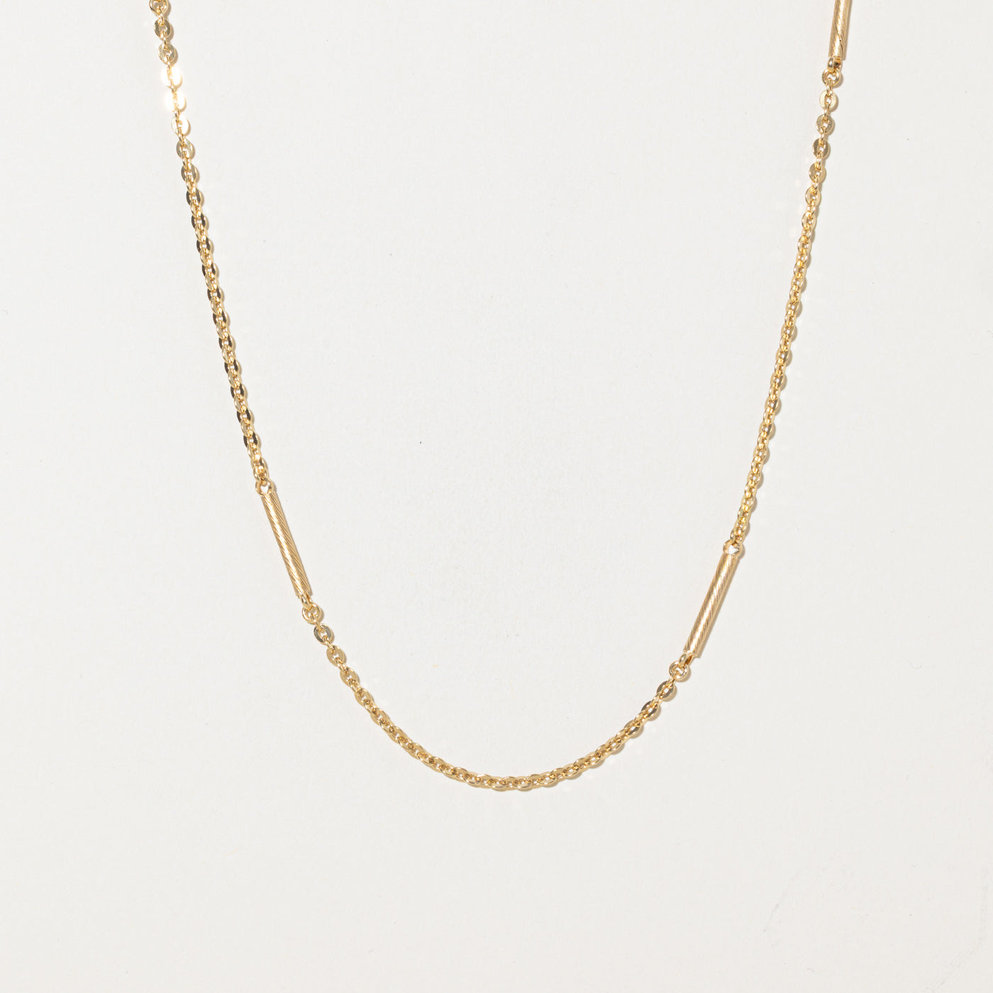 Italian 18k Bar Link Chain | 2.4mm | 20"