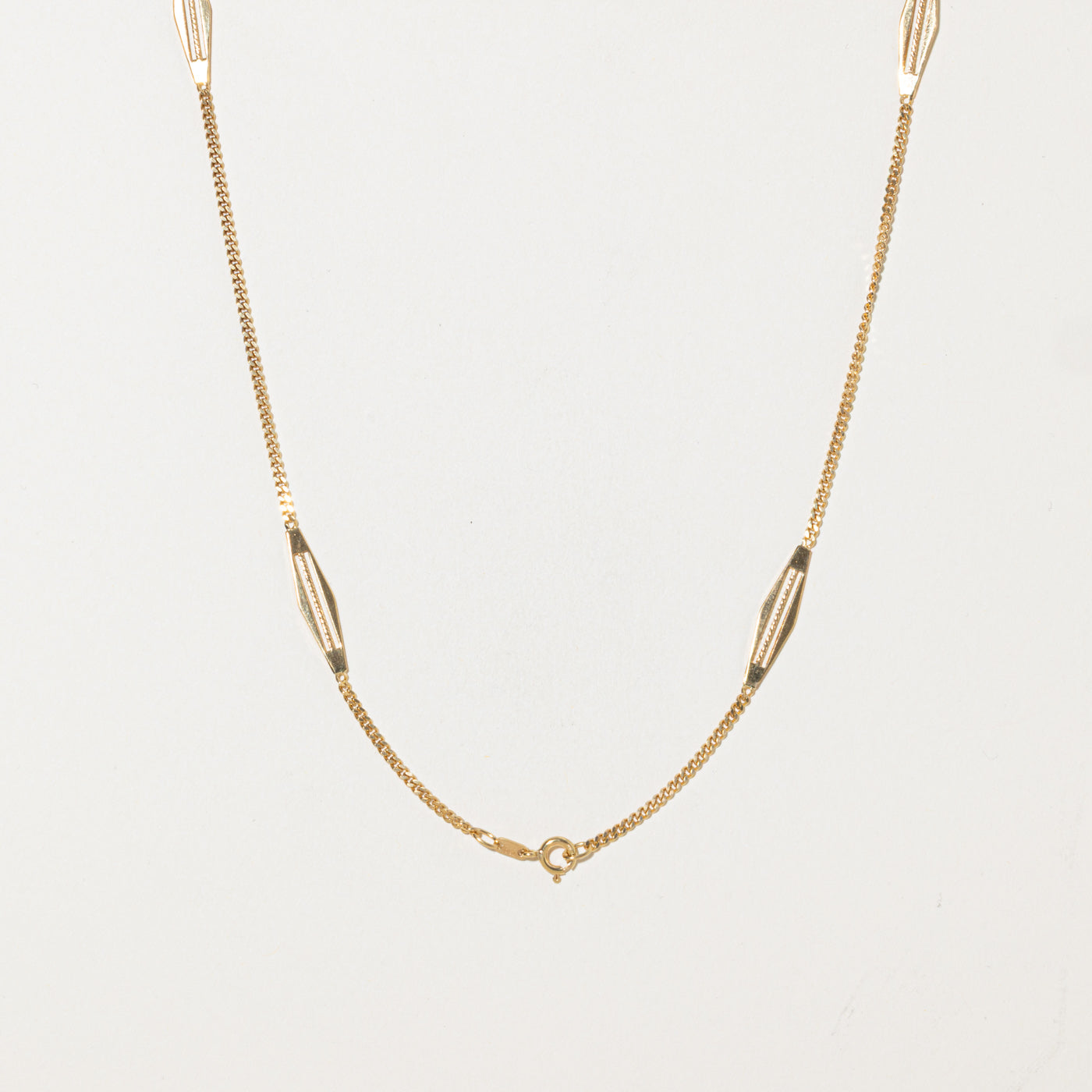 Italian 18k Bar Link Chain | 5.8mm | 30.5"