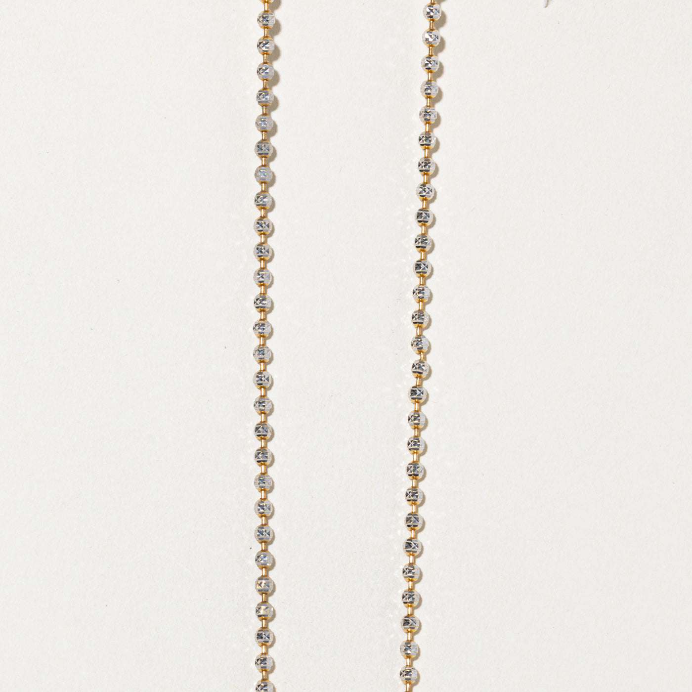 Italian 18k Diamond Cut Bead Chain | 2.5mm | 16"