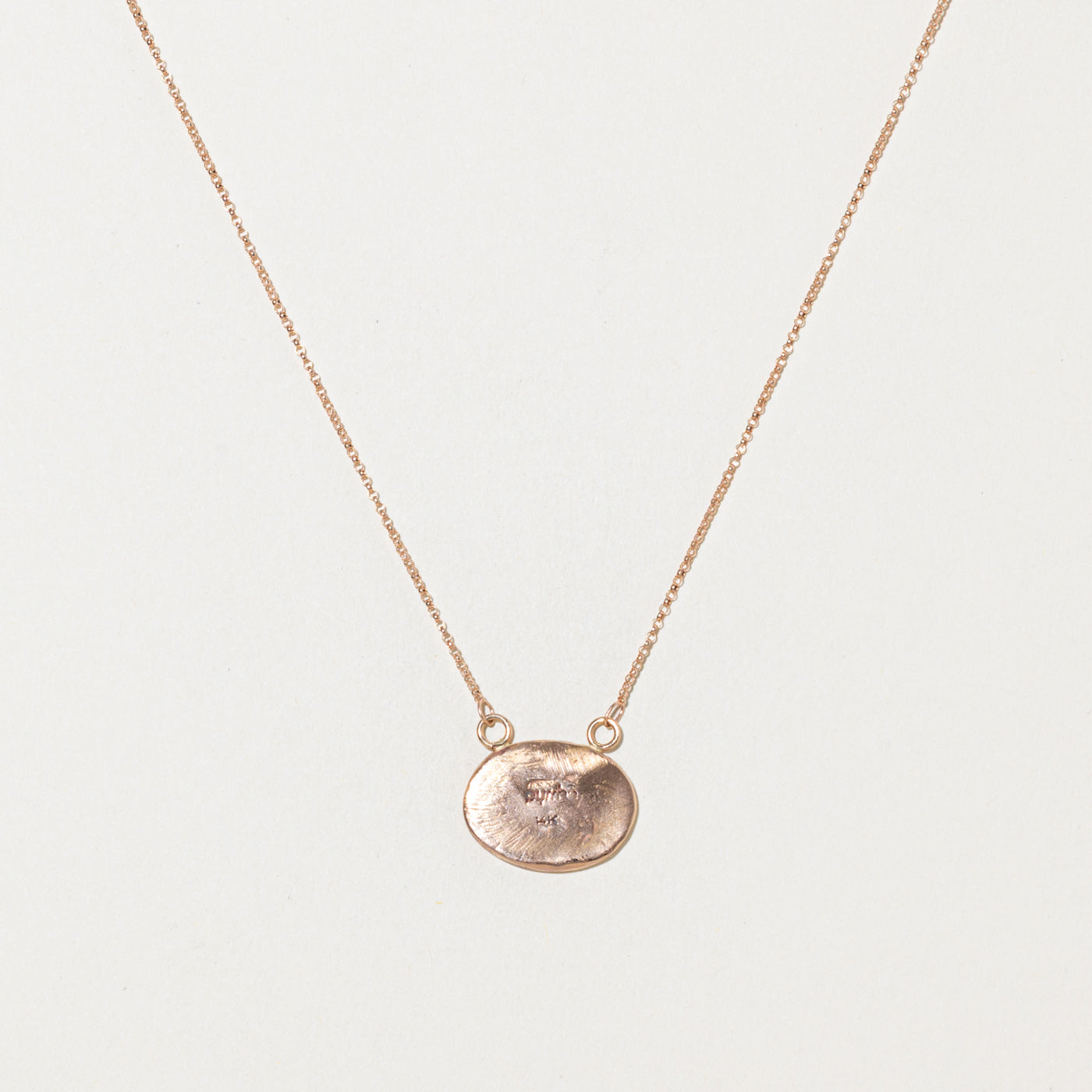 ‘Pyrrha’ 14k Rose Gold Embossed Pendant Necklace | 20"