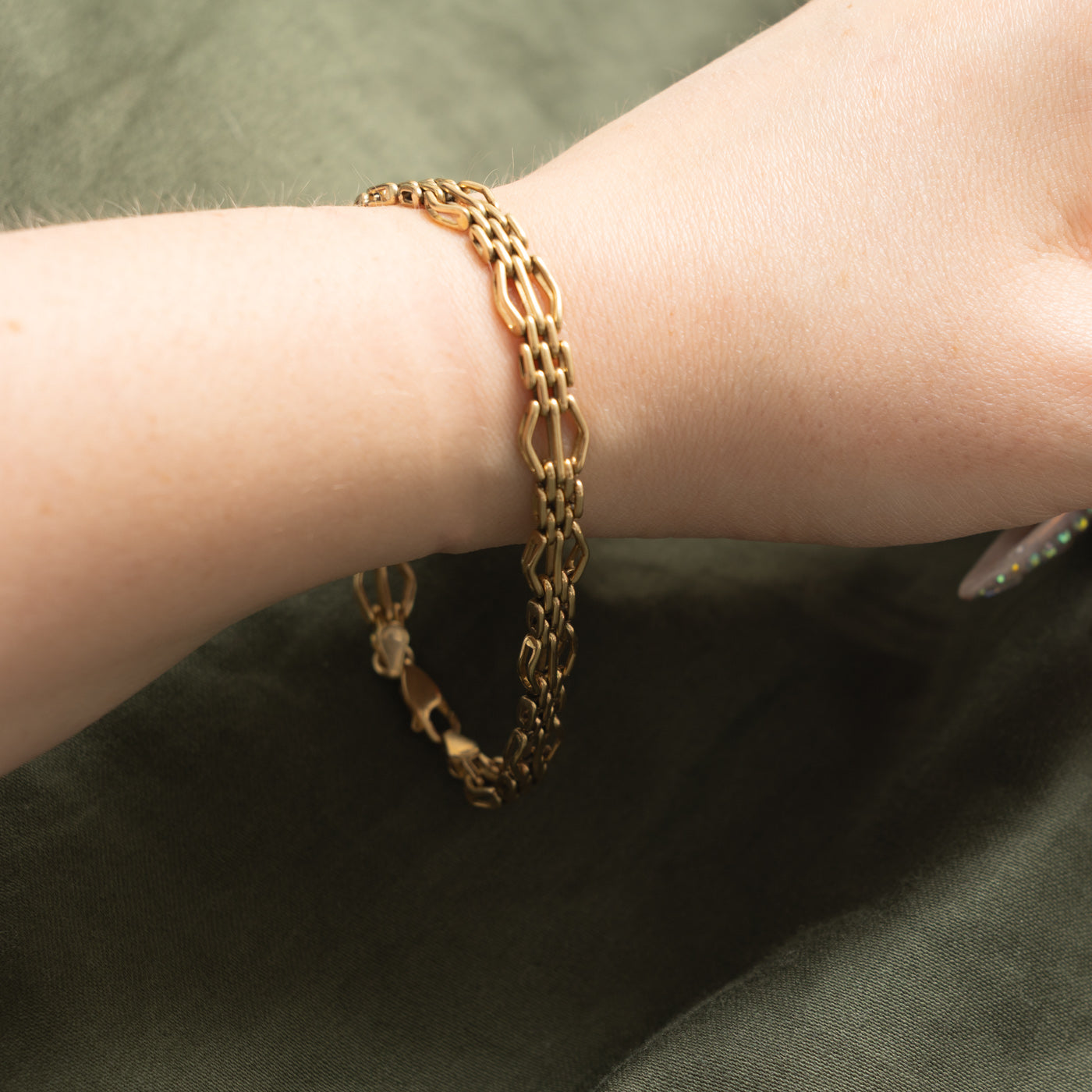9k Geometric Chain Bracelet | 7.2mm | 8"