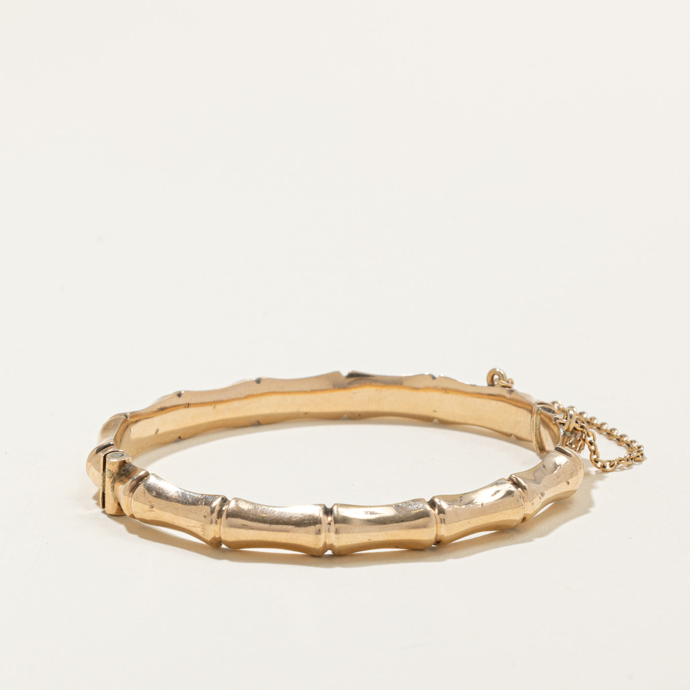 1971 Birmingham Bamboo Design Bangle Bracelet | 6.85mm | 6.5"