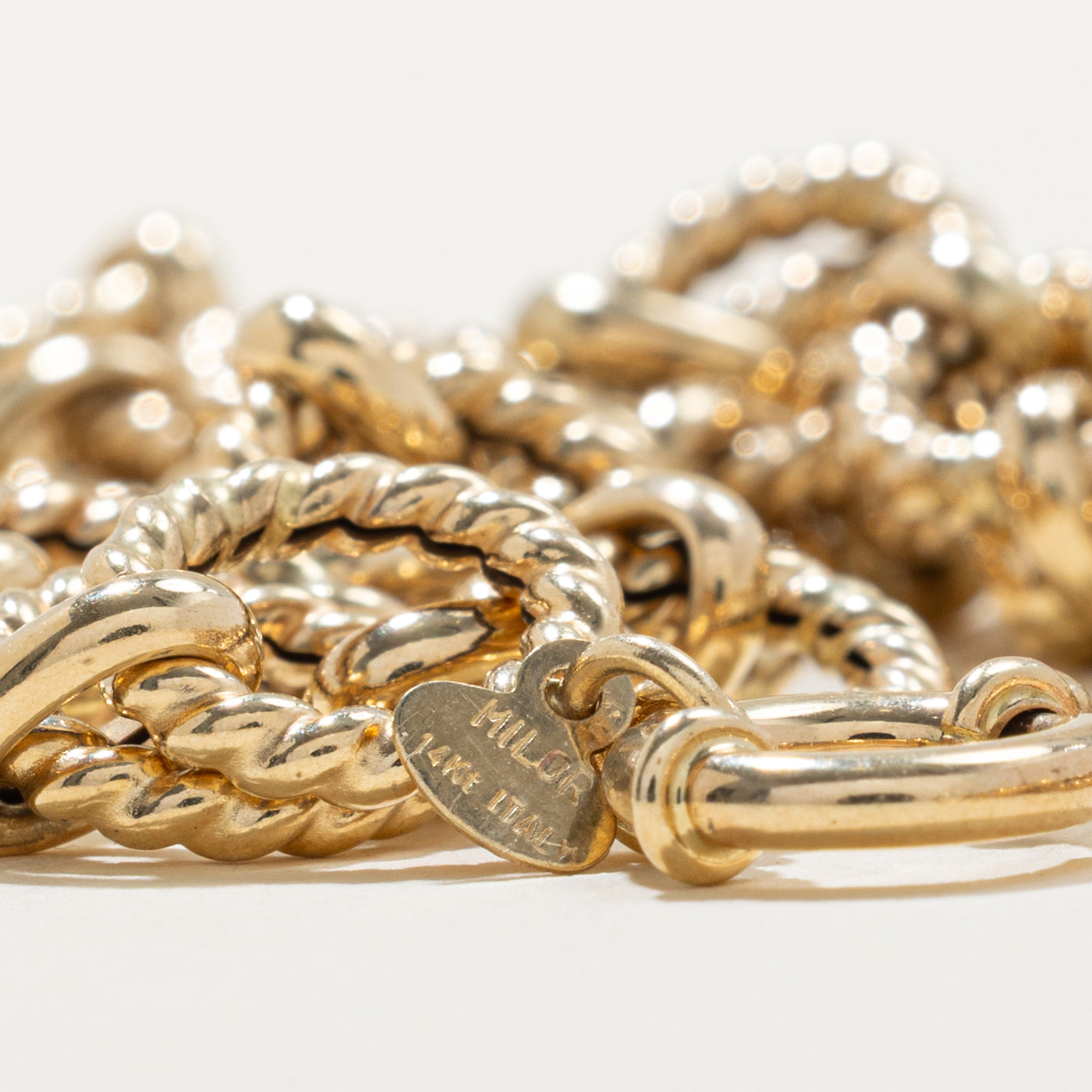 14k Chain Bib Necklace | 17.5"