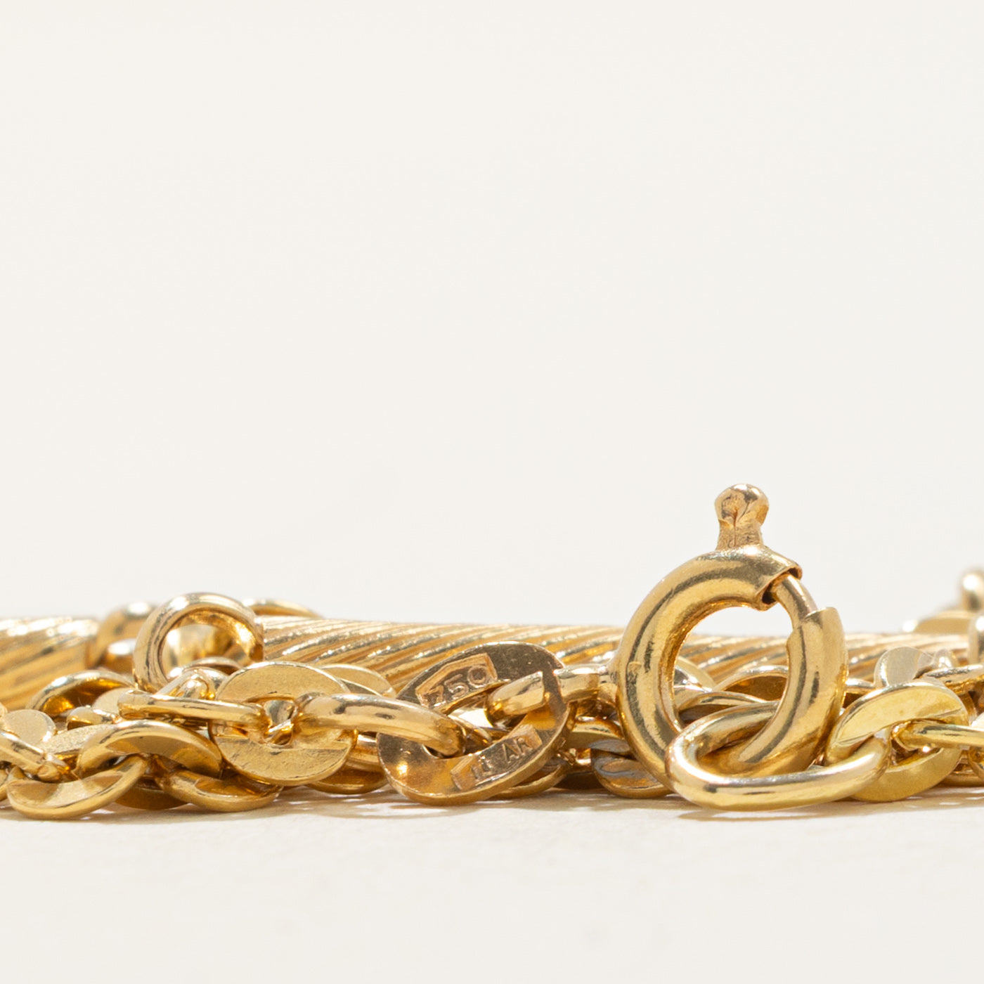 Italian 18k Bar Link Chain | 2.4mm | 20"