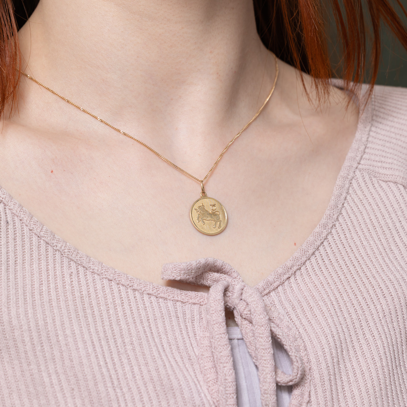 10k Taurus Zodiac Pendant
