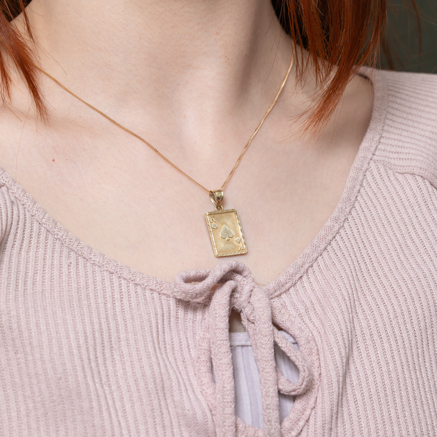 10k King of Spades Pendant