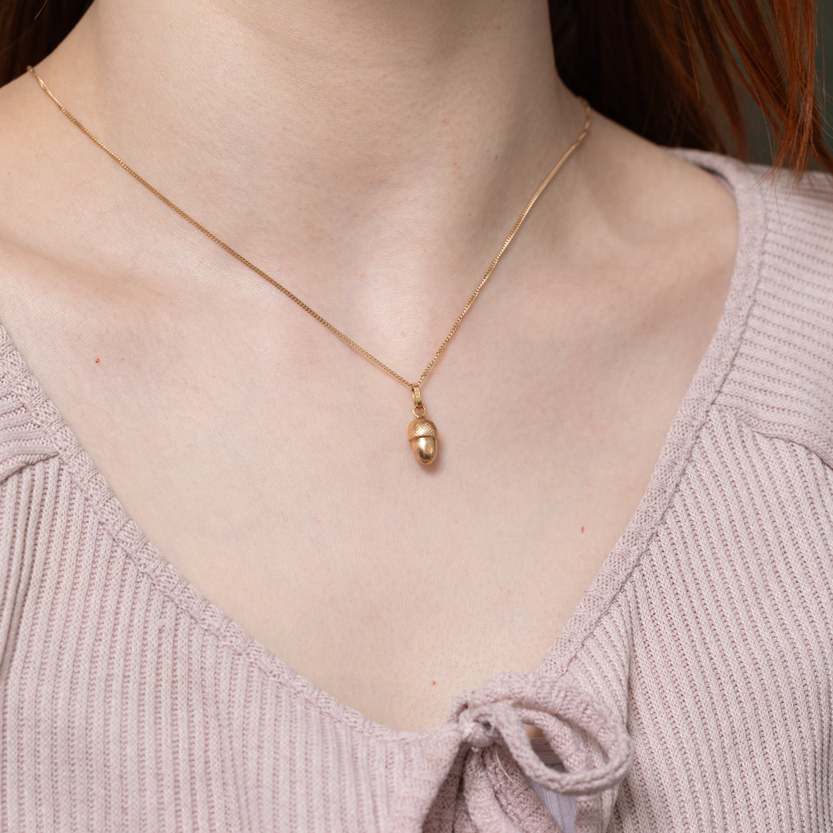 Italian 18k Acorn Charm