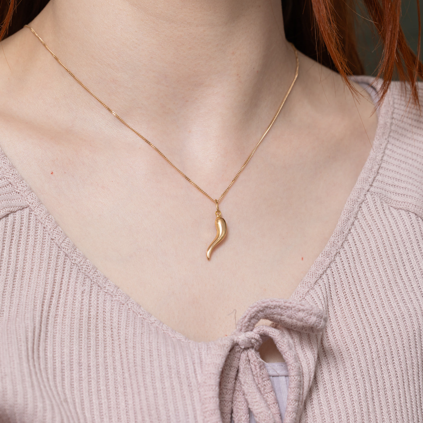 18k Cornicello Charm