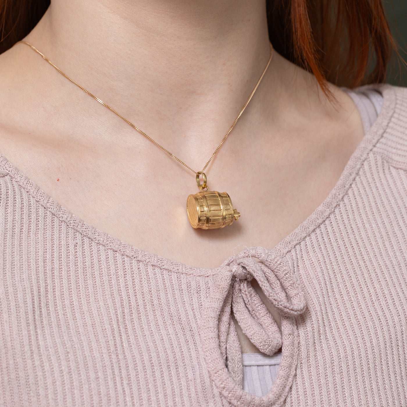 18k Barrel Charm