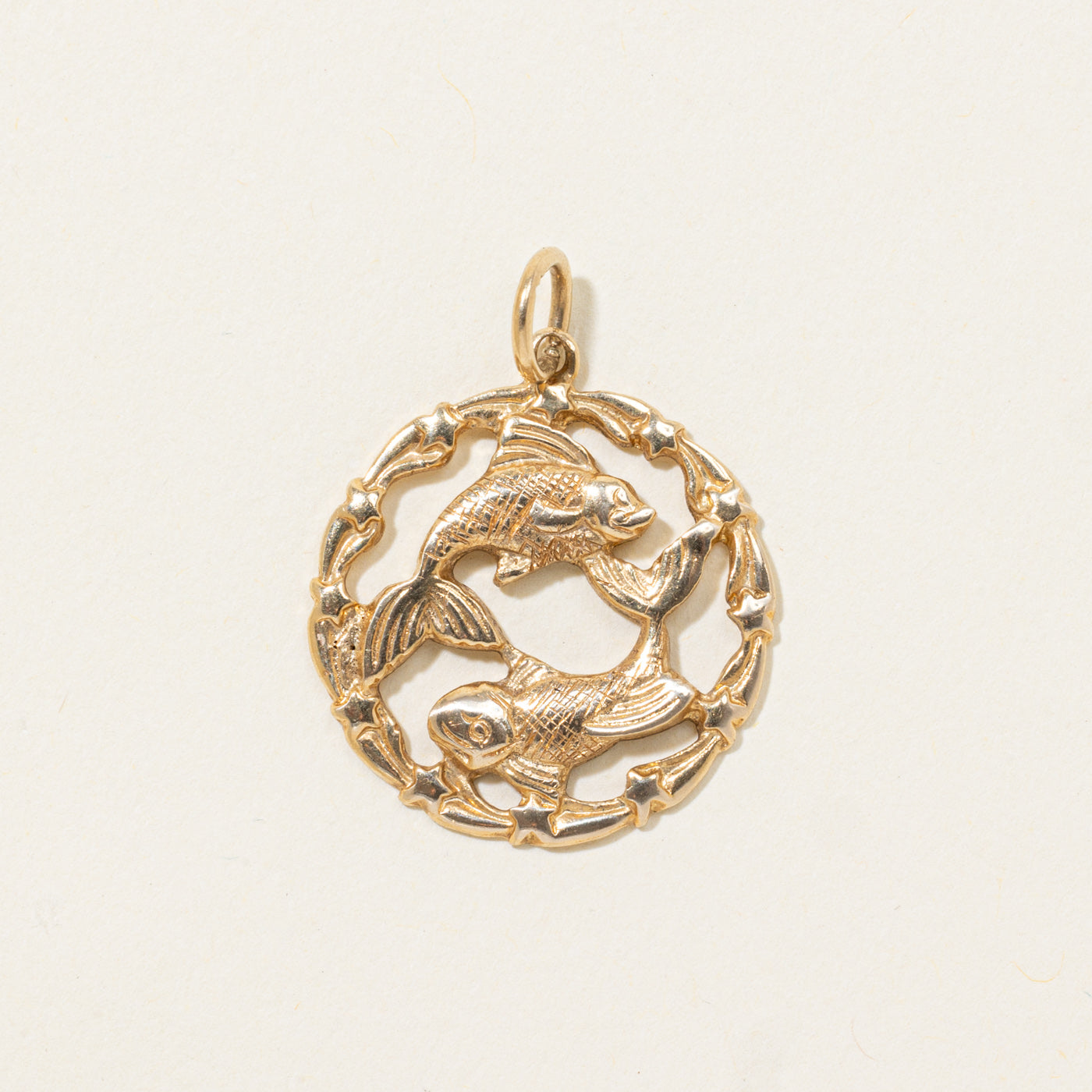 14k Pisces Zodiac Pendant