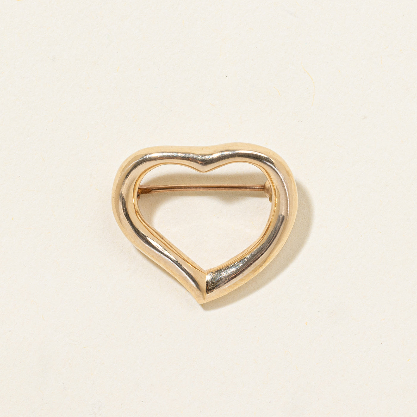 14k Heart Brooch