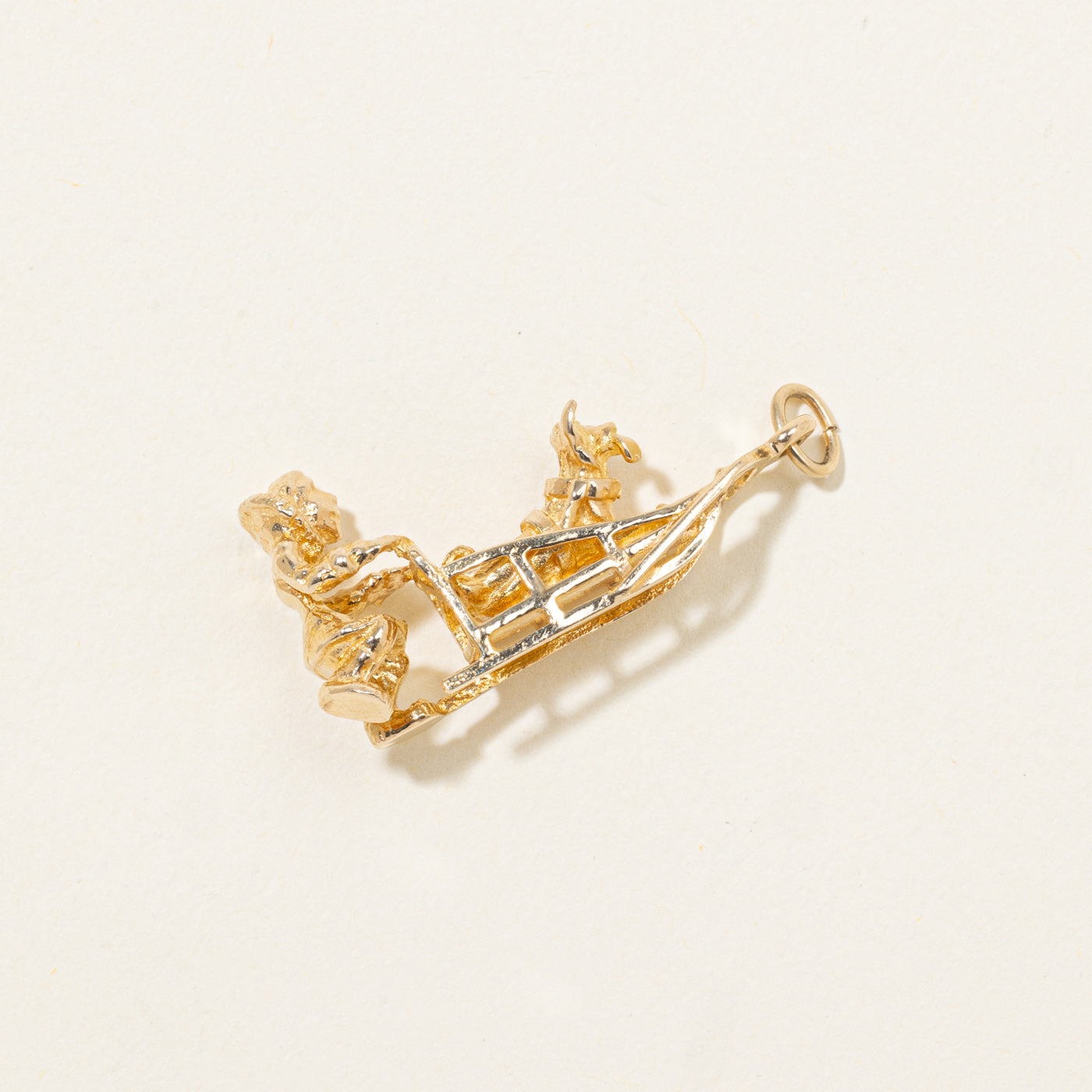 14k Dog Sled Charm