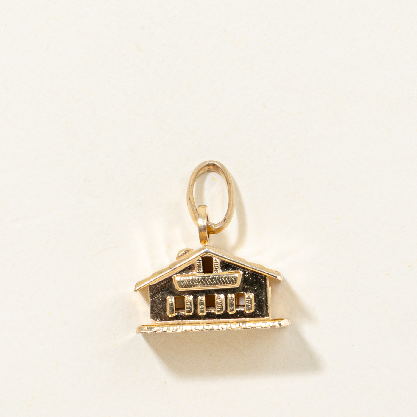 10k House Pendant